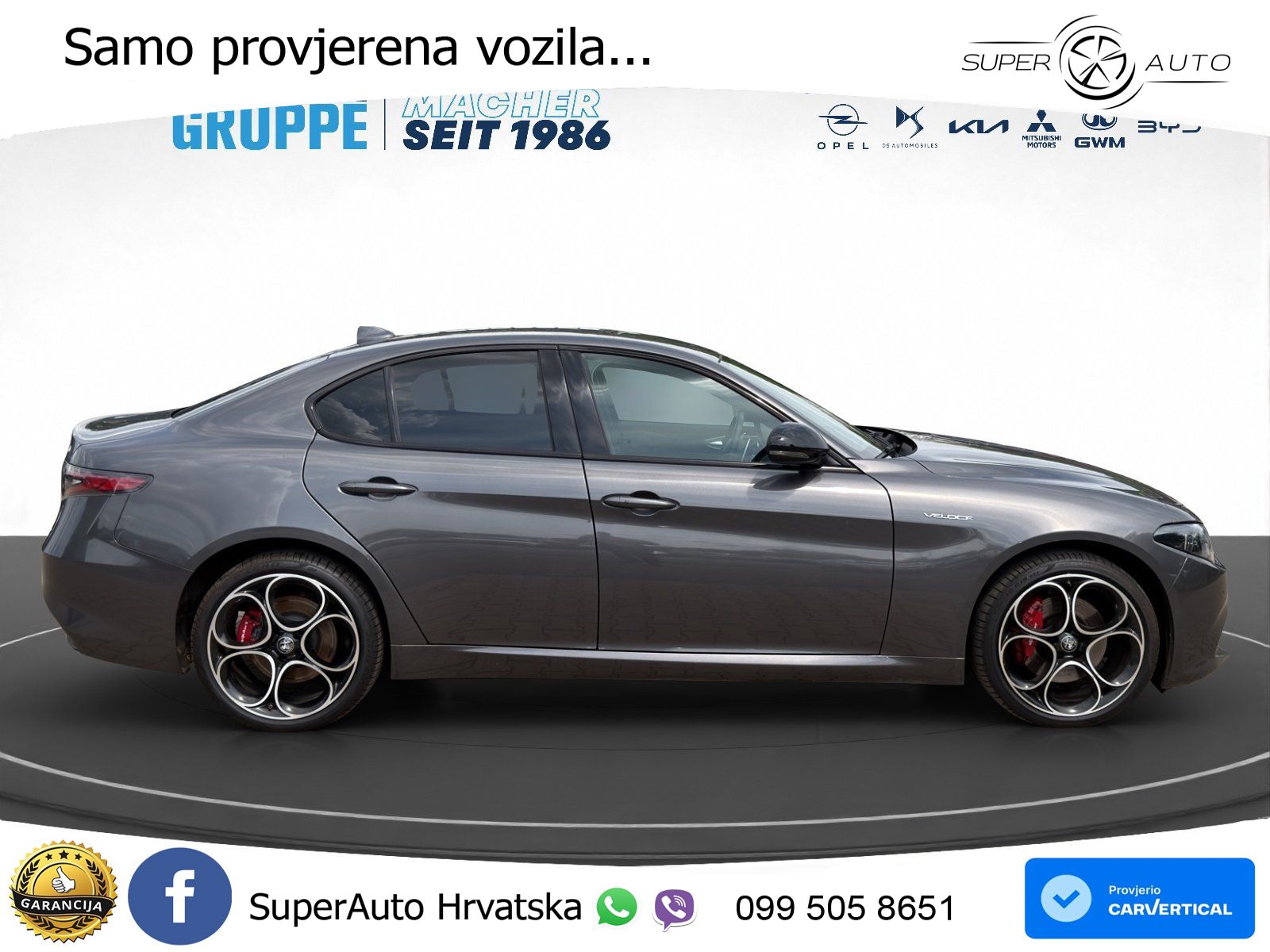 Alfa Romeo Giulia 2.0 Turbo (280 KS) AWD Automatic LED+GR SJED+ACC