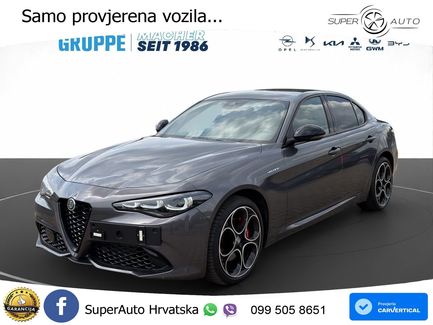 Alfa Romeo Giulia 2.0 Turbo (280 KS) AWD Automatic LED+GR SJED+ACC