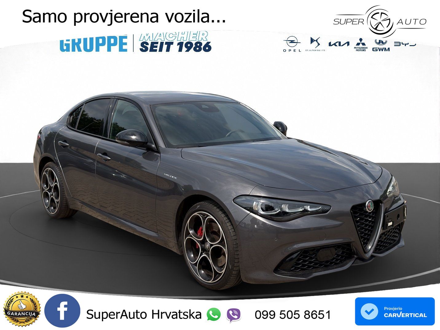 Alfa Romeo Giulia 2.0 Turbo (280 KS) AWD Automatic LED+GR SJED+ACC