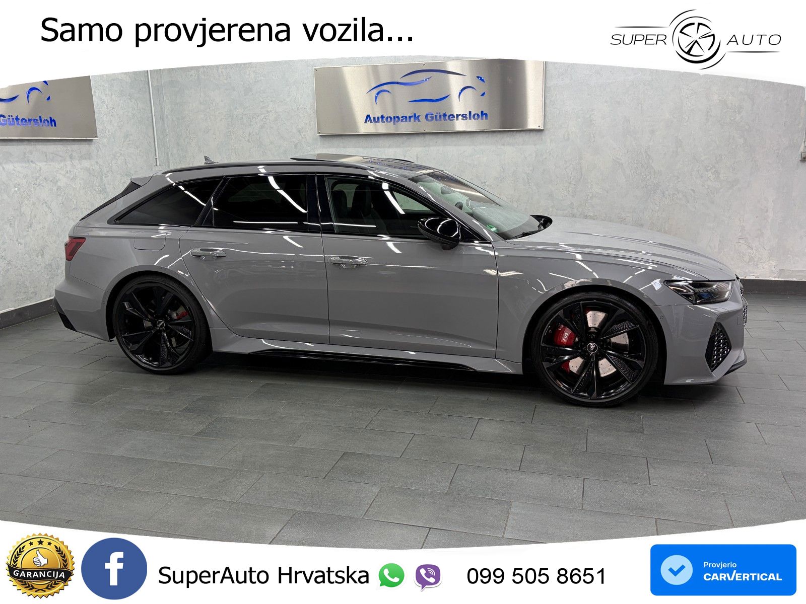 Audi RS6 Avant 4.0 TFSI V8 (600 KS) quattro Tiptronic ZRAČNI+ACC+GR SJED+KAM+PANO