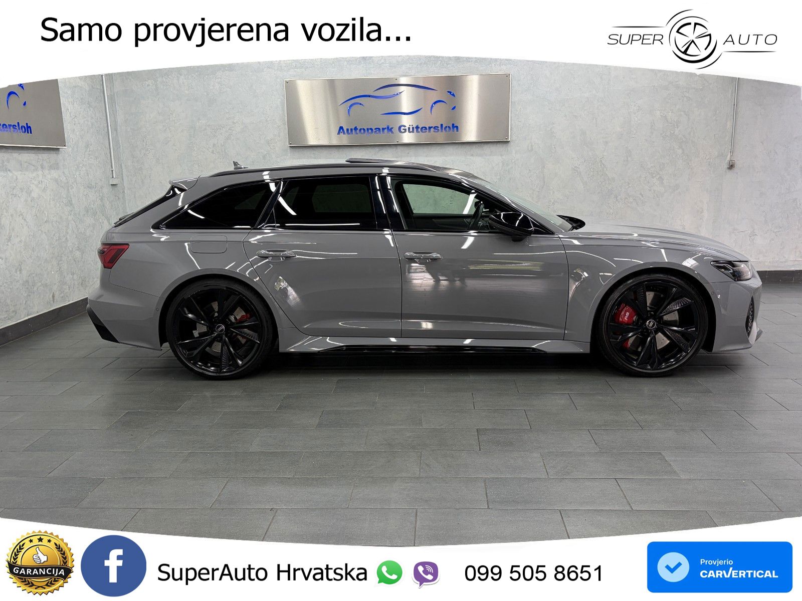 Audi RS6 Avant 4.0 TFSI V8 (600 KS) quattro Tiptronic ZRAČNI+ACC+GR SJED+KAM+PANO