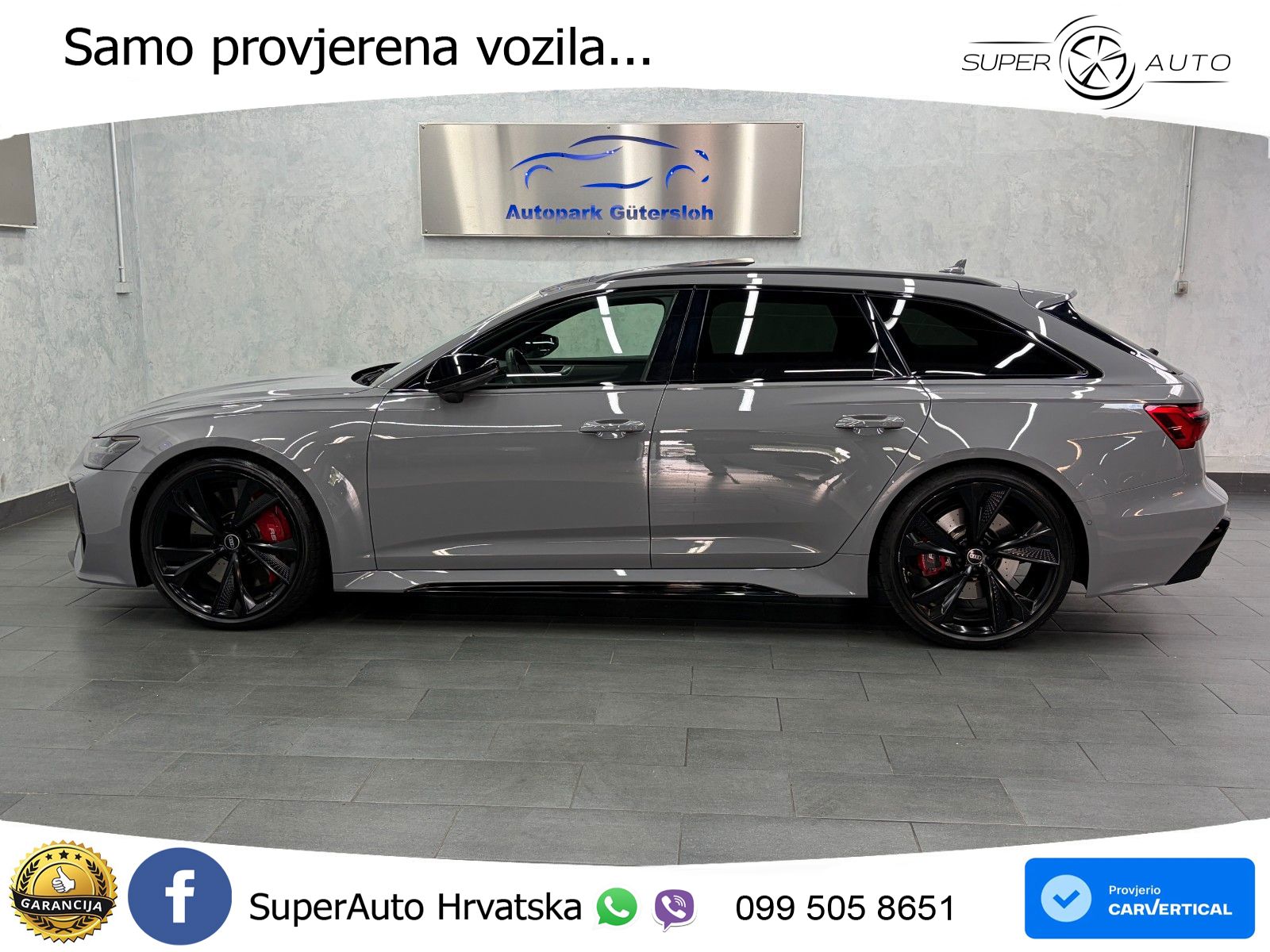 Audi RS6 Avant 4.0 TFSI V8 (600 KS) quattro Tiptronic ZRAČNI+ACC+GR SJED+KAM+PANO