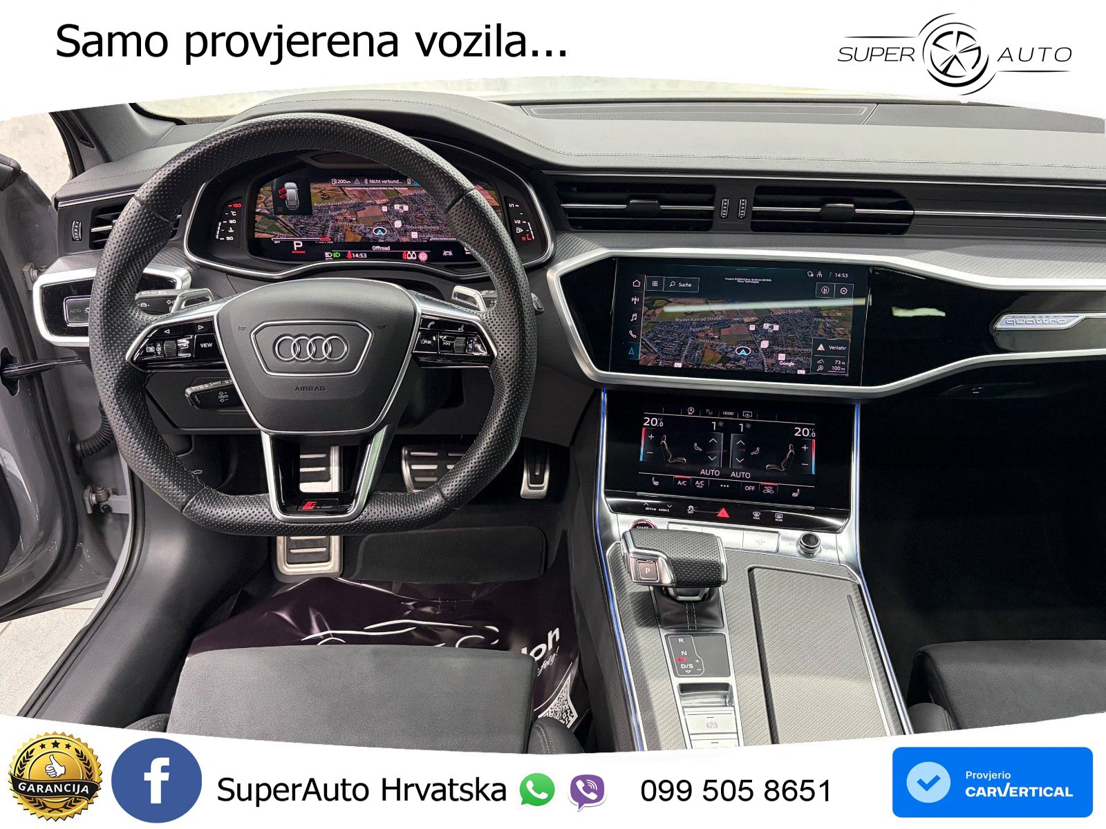 Audi RS6 Avant 4.0 TFSI V8 (600 KS) quattro Tiptronic ZRAČNI+ACC+GR SJED+KAM+PANO