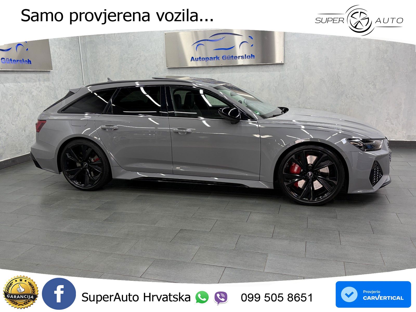 Audi RS6 Avant 4.0 TFSI V8 (600 KS) quattro Tiptronic ZRAČNI+ACC+GR SJED+KAM+PANO