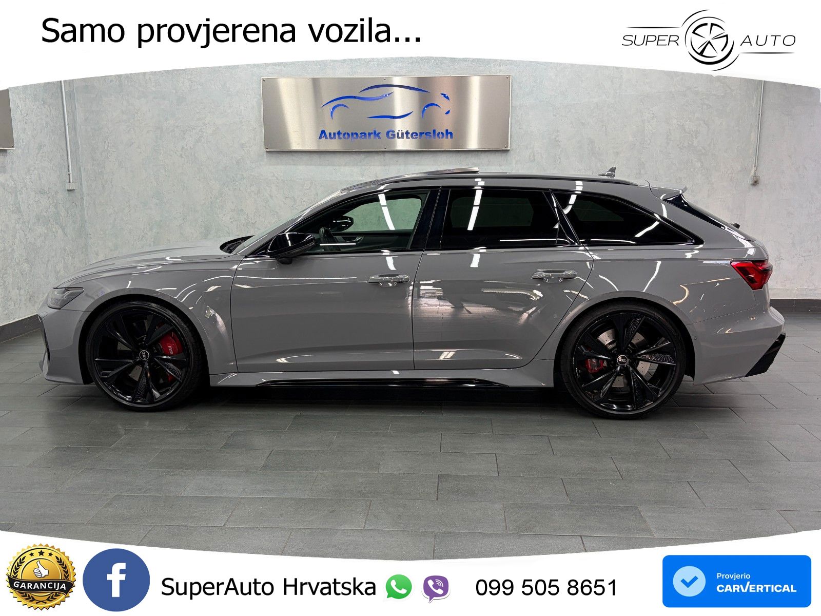 Audi RS6 Avant 4.0 TFSI V8 (600 KS) quattro Tiptronic ZRAČNI+ACC+GR SJED+KAM+PANO