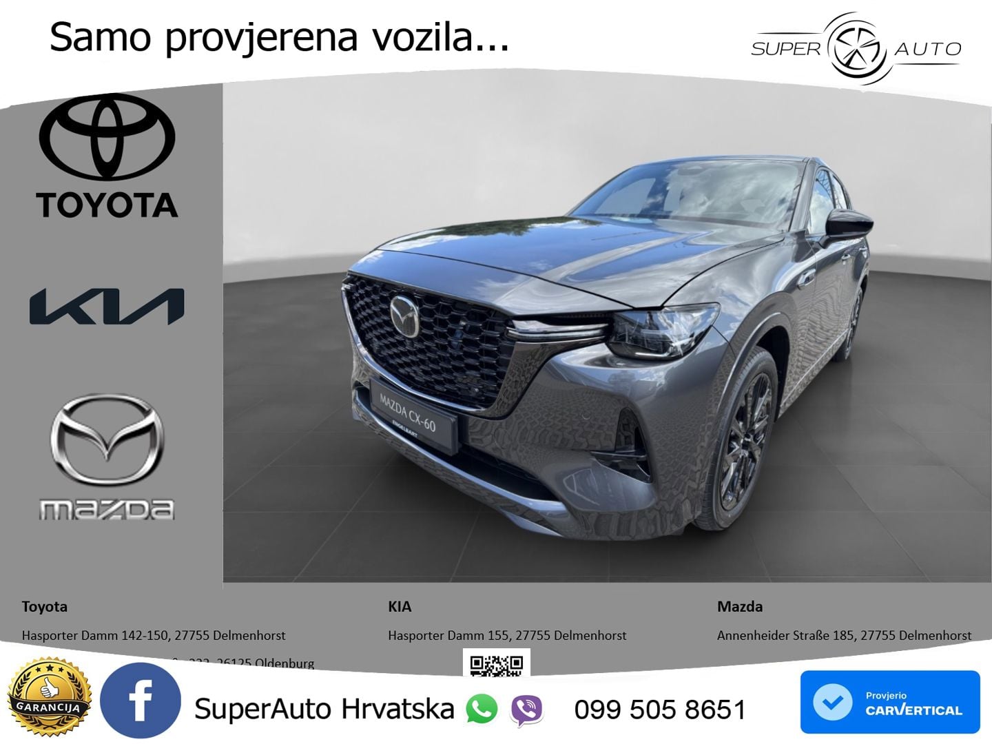 Mazda CX-60 3.3 e-Skyactiv D (200 KS) Automatic LED+GR SJED+ACC