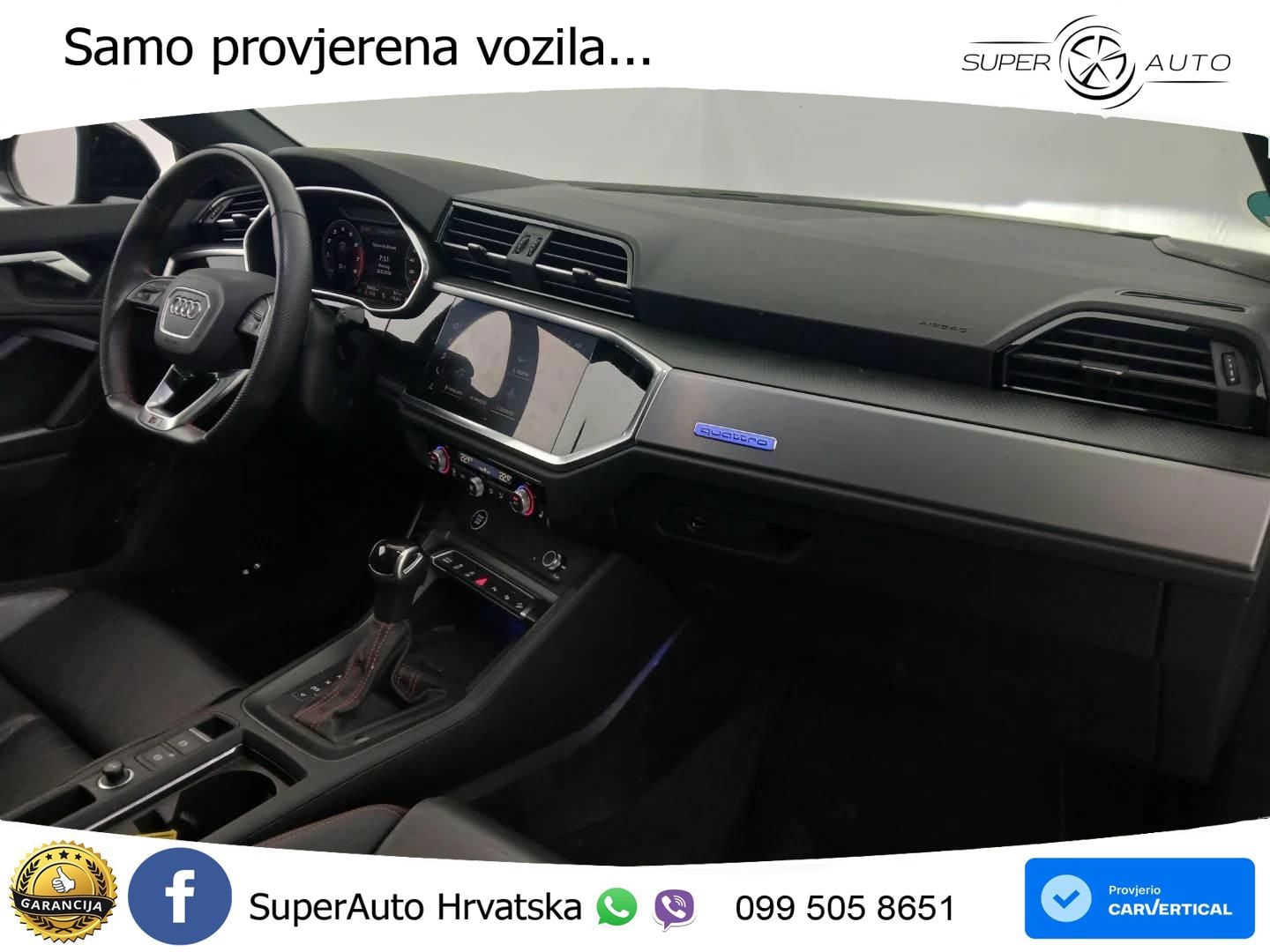 Audi Q3 Sportback 40 TFSI (190 KS) quattro S tronic S line LED+GR SJED+ACC