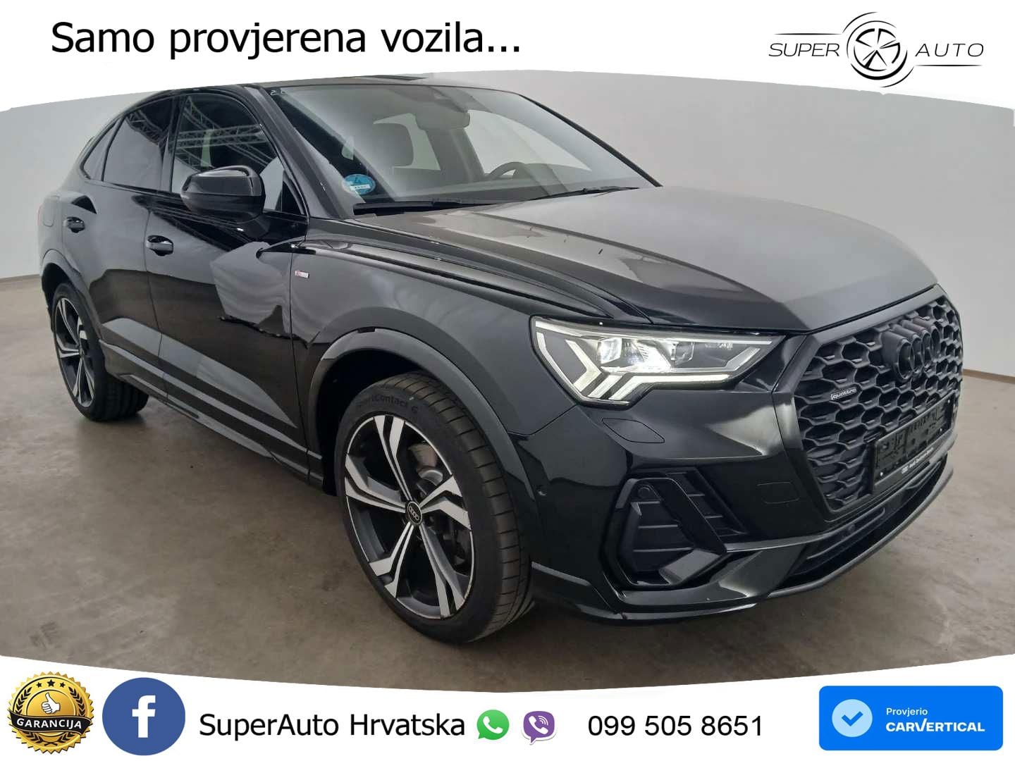 Audi Q3 Sportback 40 TFSI (190 KS) quattro S tronic S line LED+GR SJED+ACC