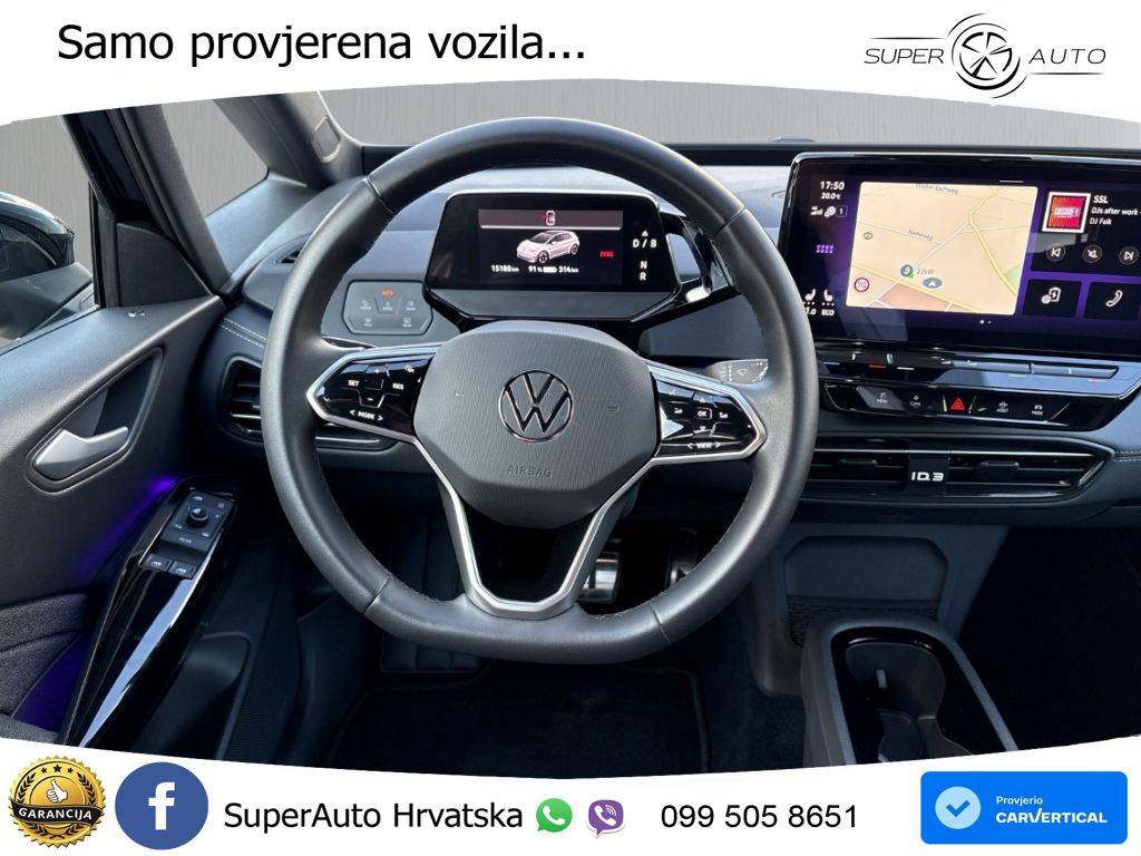 Volkswagen ID.3 Pro 62 kWh (204 KS) LED+GR SJED+ACC