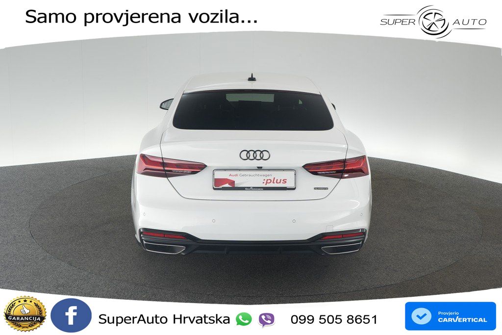 Audi A5 Sportback 45 TFSI (265 KS) quattro S tronic S line LED+GR SJED+ACC