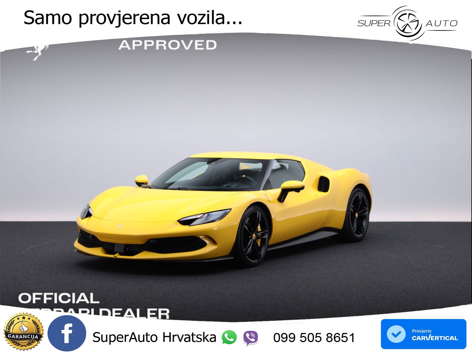 Ferrari 296 GTB 3.0 V6 (830 KS) F1 DCT LED+GR SJED+ACC