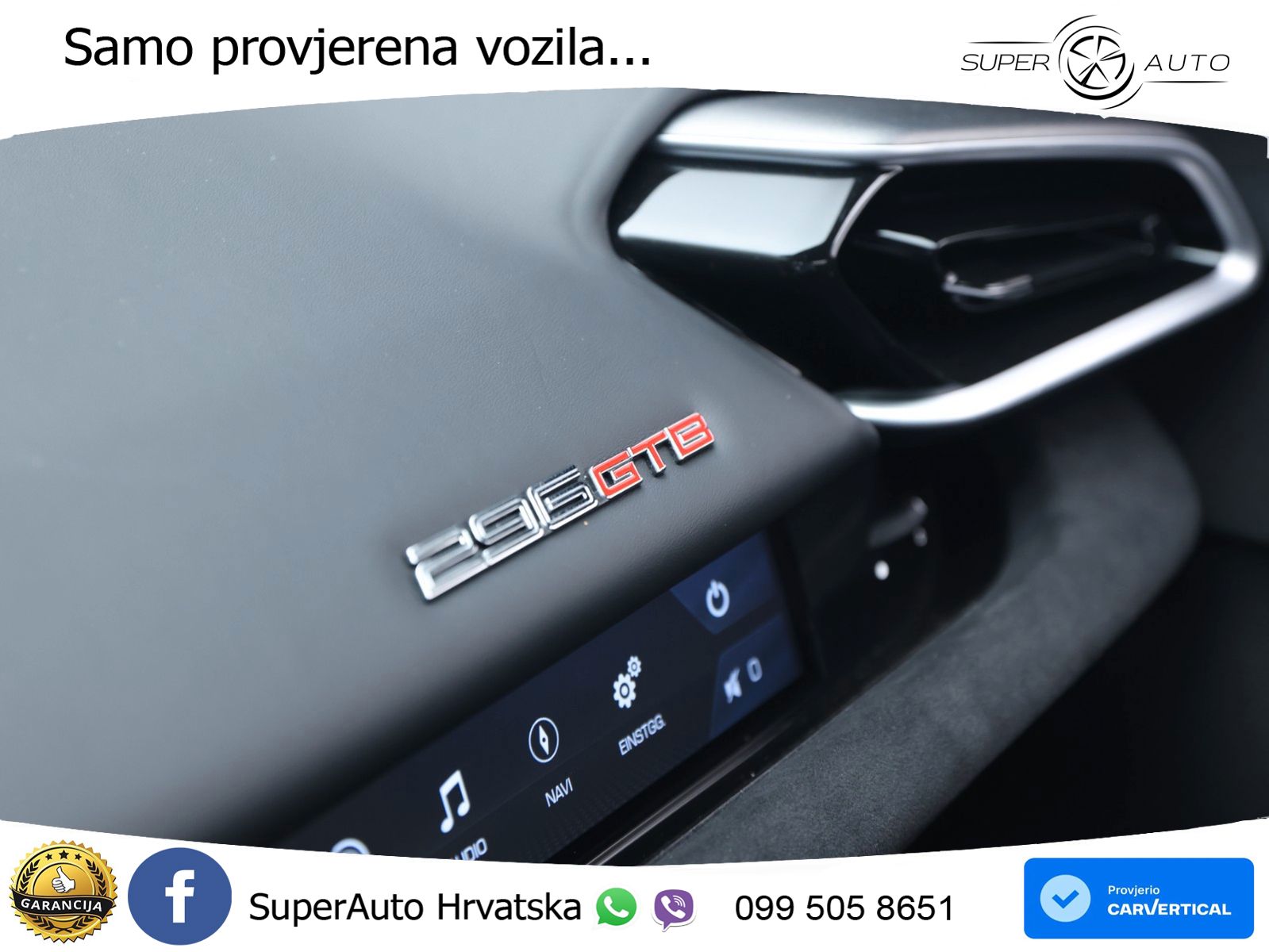 Ferrari 296 GTB 3.0 V6 (830 KS) F1 DCT LED+GR SJED+ACC