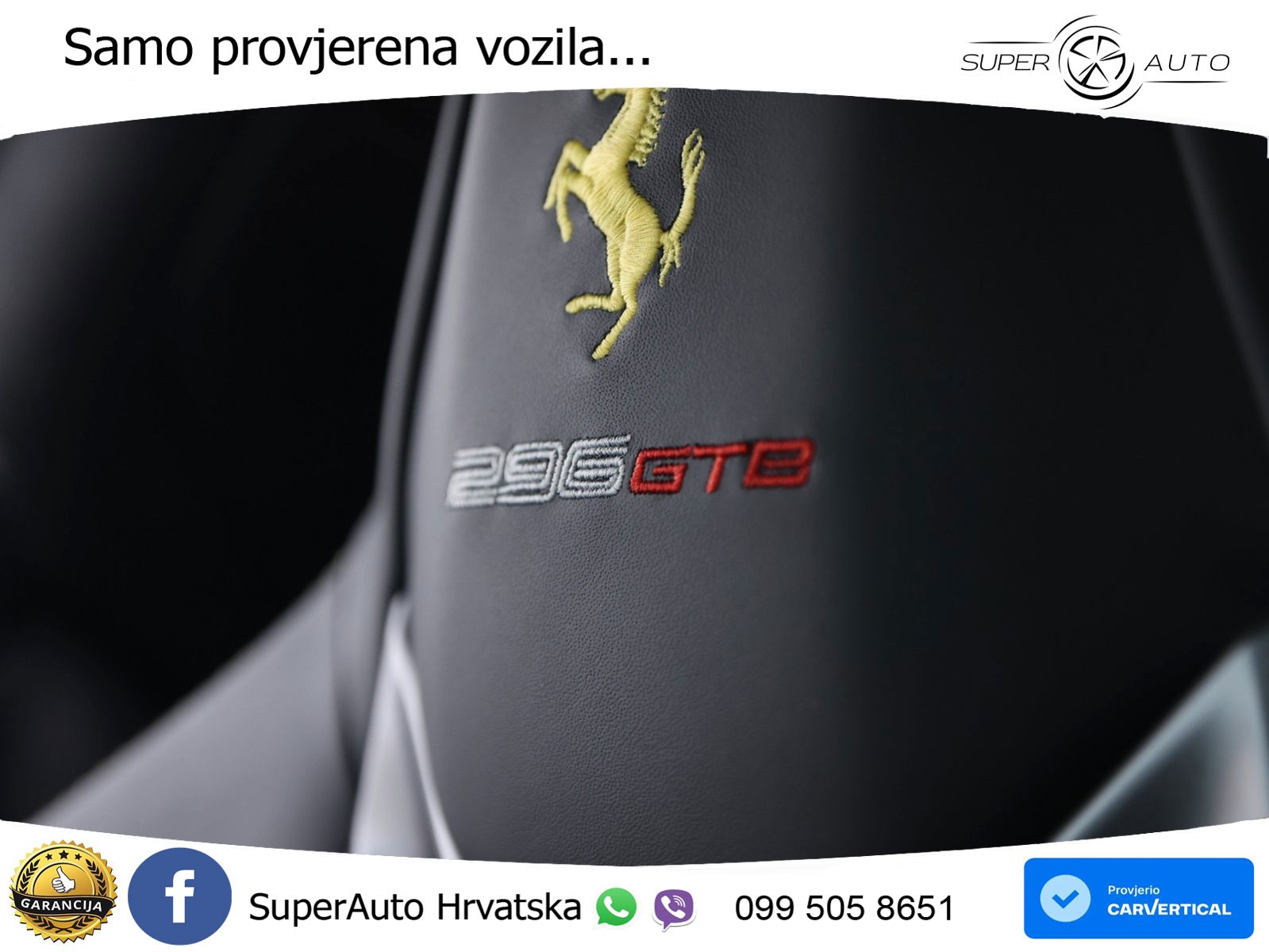 Ferrari 296 GTB 3.0 V6 (830 KS) F1 DCT LED+GR SJED+ACC
