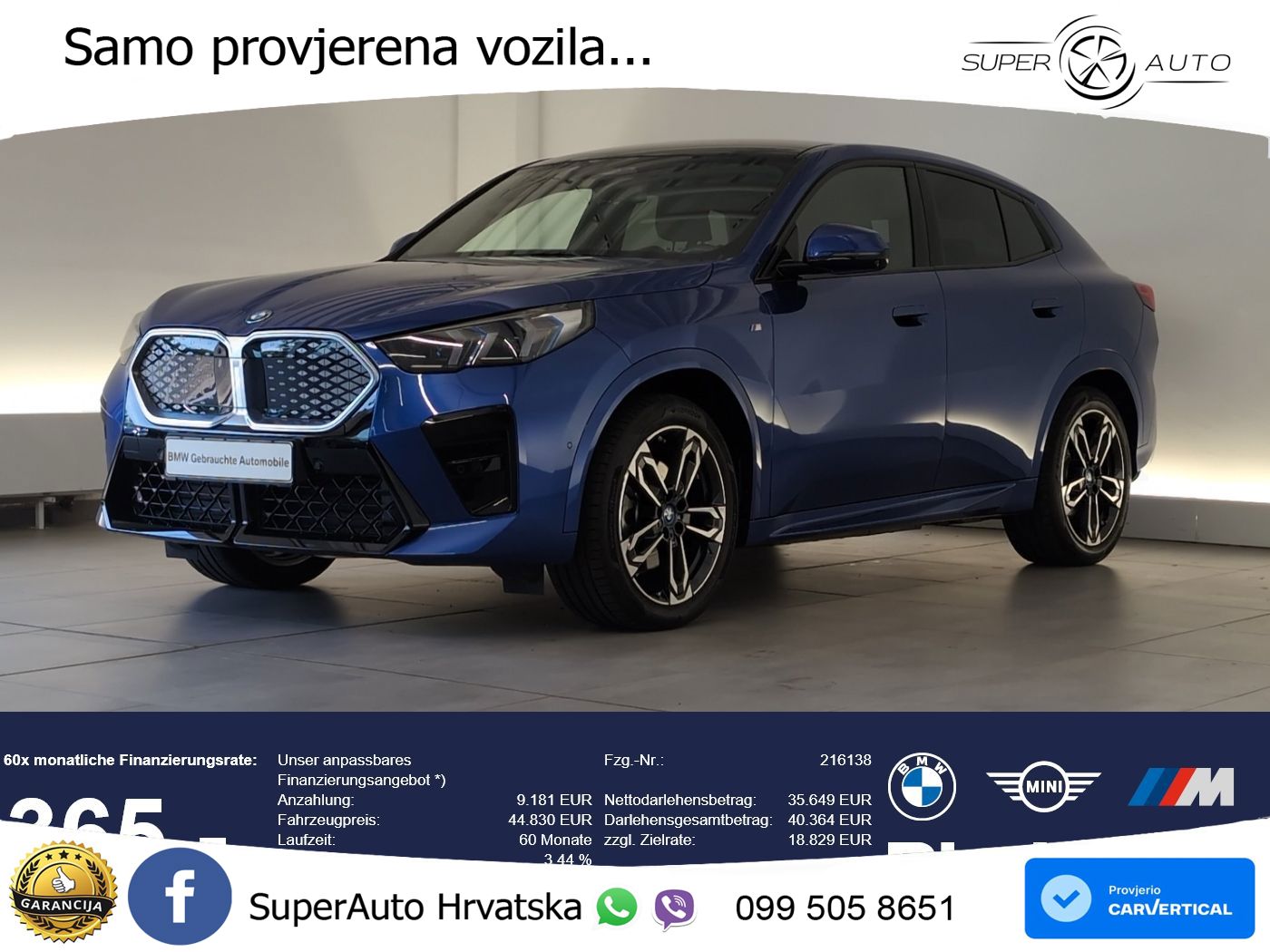 BMW iX2 66.5 kWh (313 KS) xDrive30