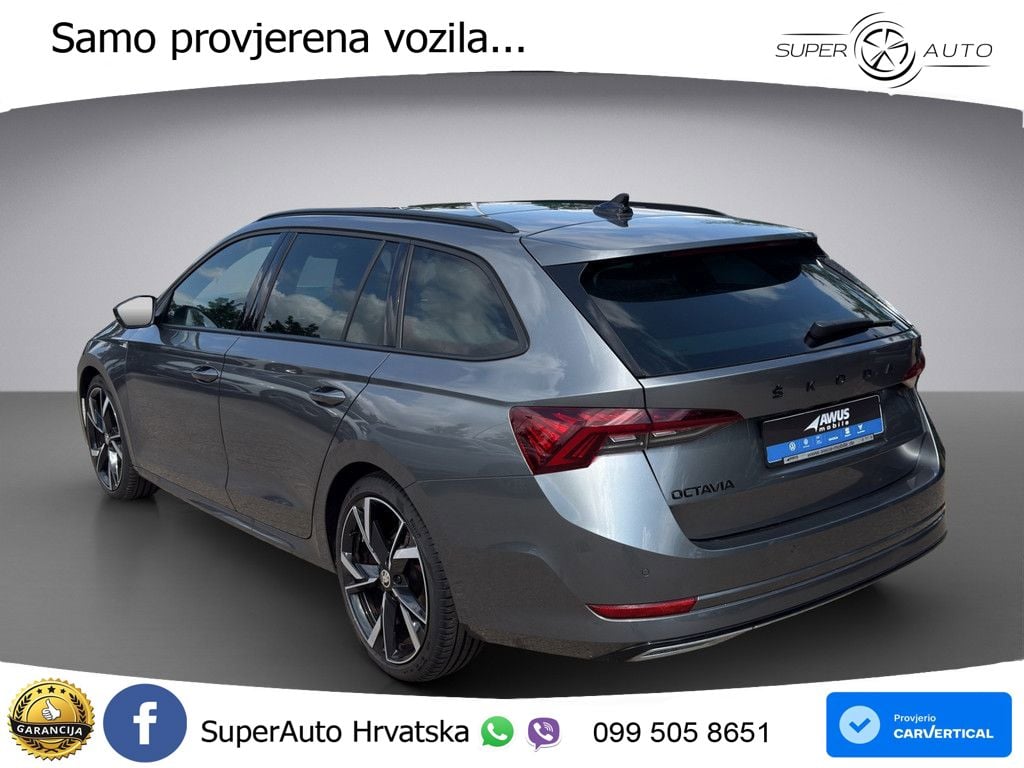 Škoda Octavia Combi 2.0 TSI (190 KS) 4x4 DSG SportLine LED+GR SJED+ACC