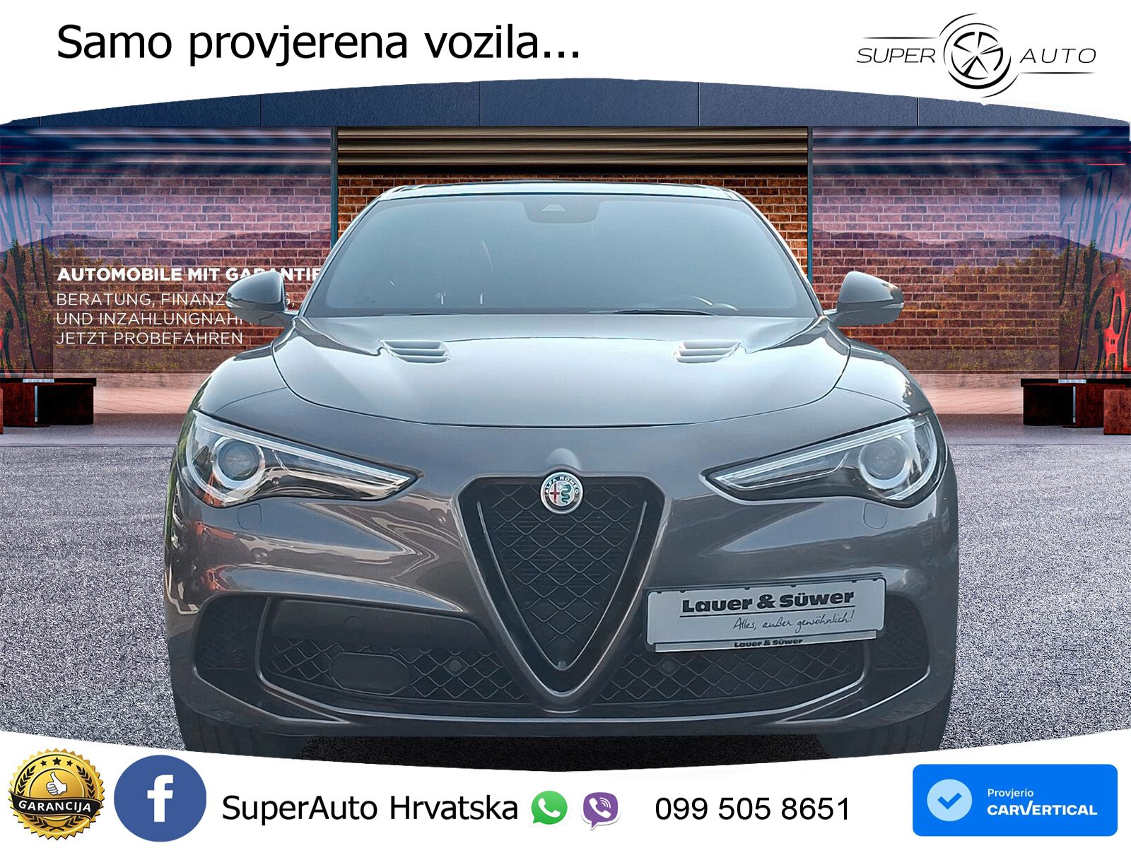 Alfa Romeo Stelvio Quadrifoglio 2.9 V6 Bi-Turbo (520 KS) Q4 Automatic LED+GR SJED+ACC