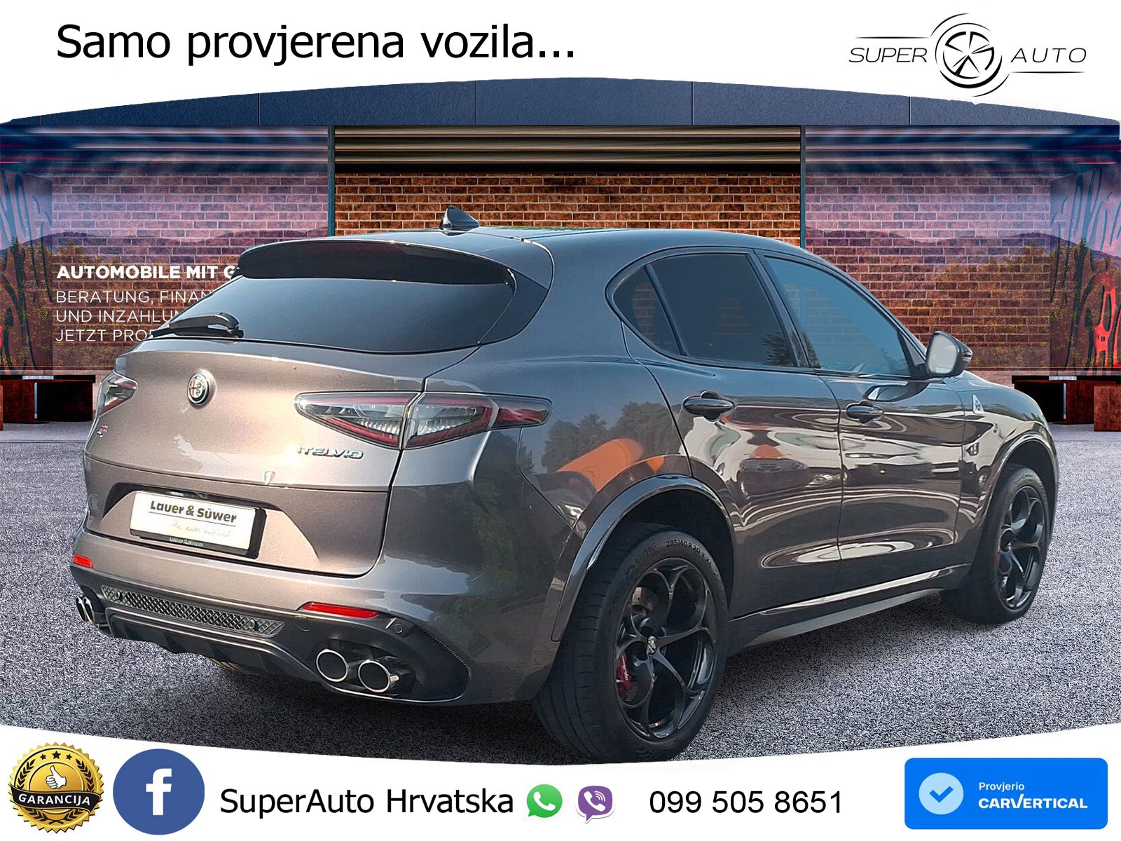 Alfa Romeo Stelvio Quadrifoglio 2.9 V6 Bi-Turbo (520 KS) Q4 Automatic LED+GR SJED+ACC