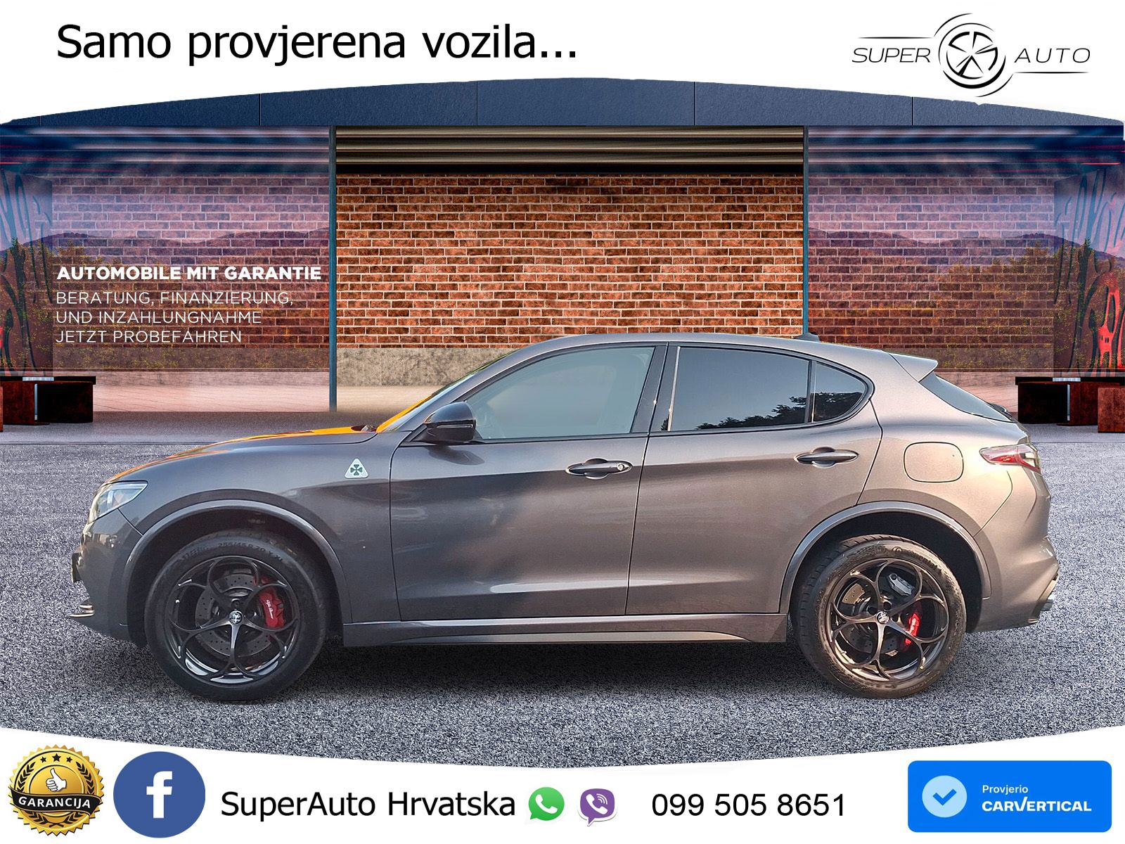 Alfa Romeo Stelvio Quadrifoglio 2.9 V6 Bi-Turbo (520 KS) Q4 Automatic LED+GR SJED+ACC