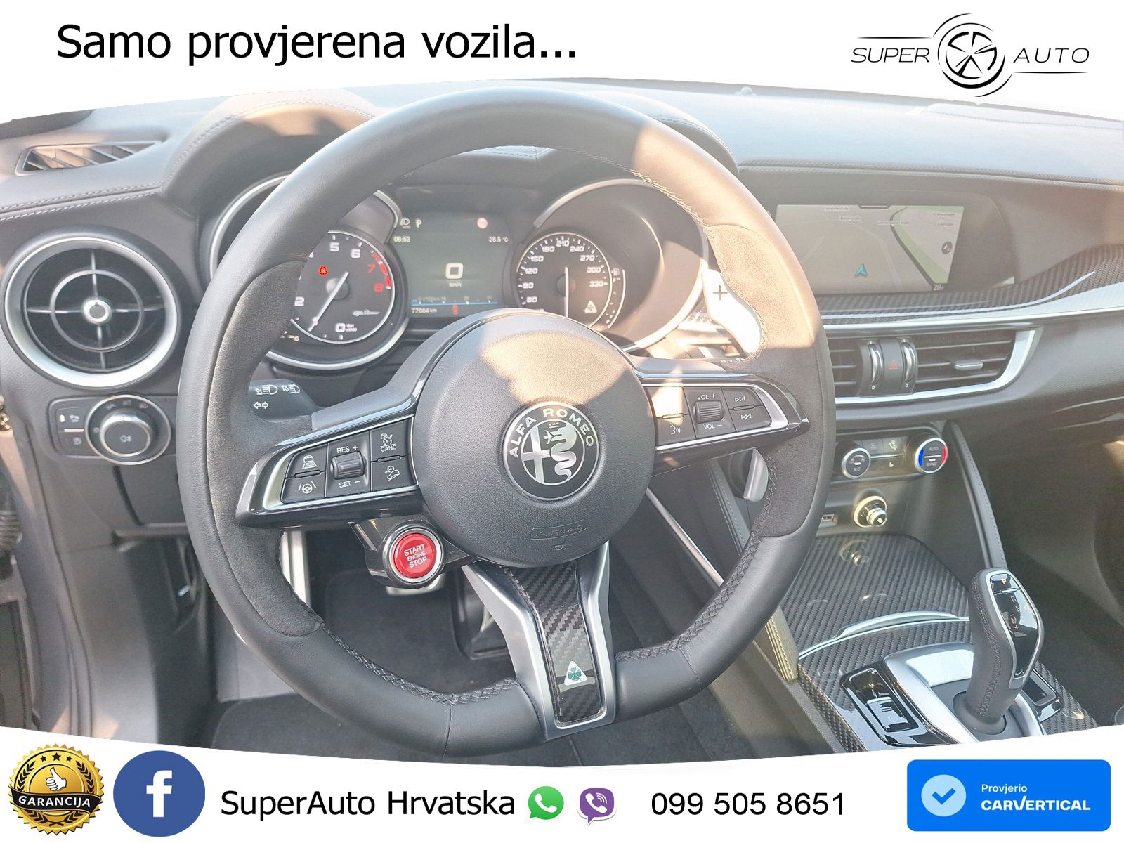 Alfa Romeo Stelvio Quadrifoglio 2.9 V6 Bi-Turbo (520 KS) Q4 Automatic LED+GR SJED+ACC