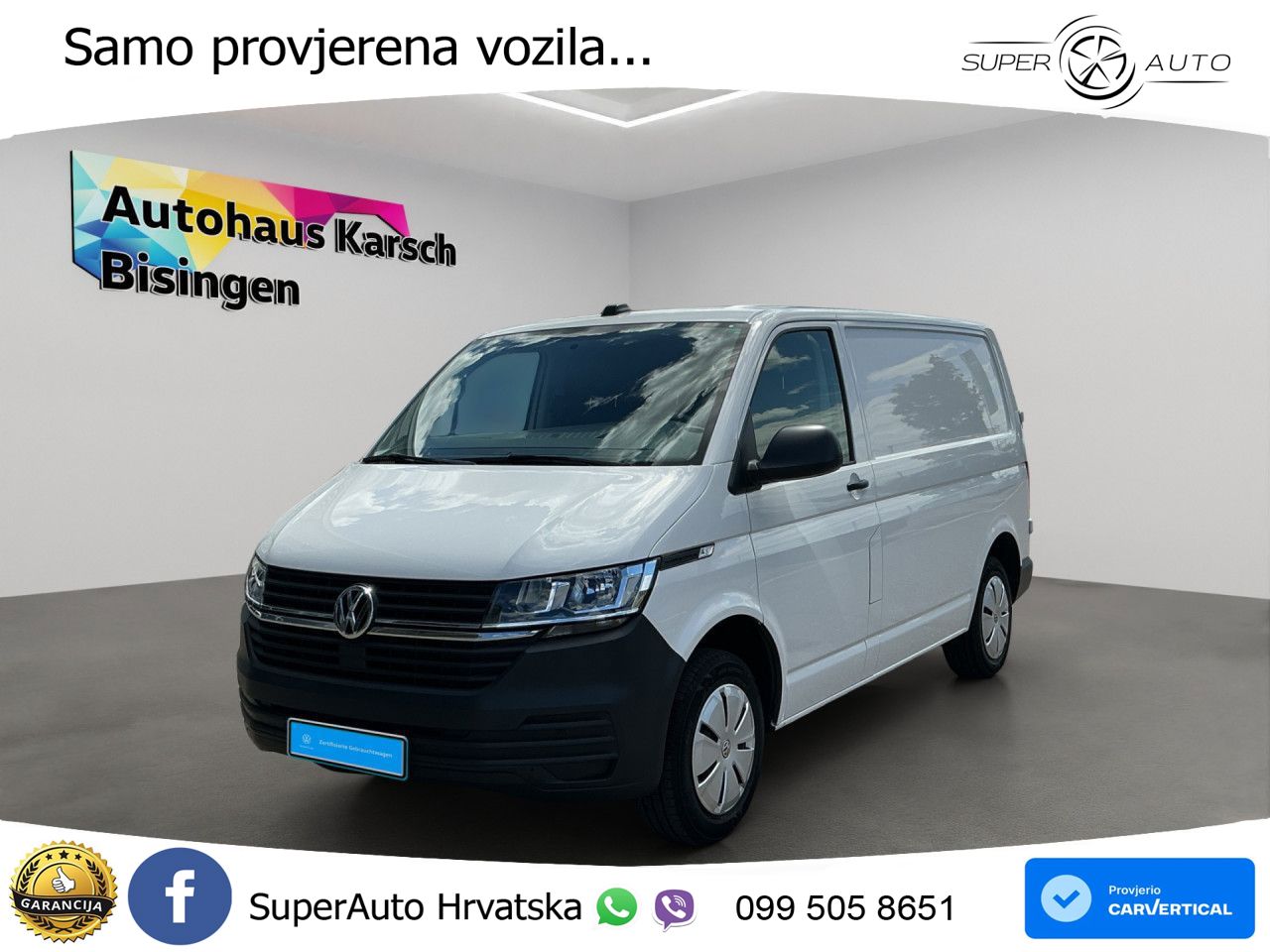 Volkswagen T6.1 Transporter 2.0 TDI Kasten AHK, KLIMA, PDC 110 KS