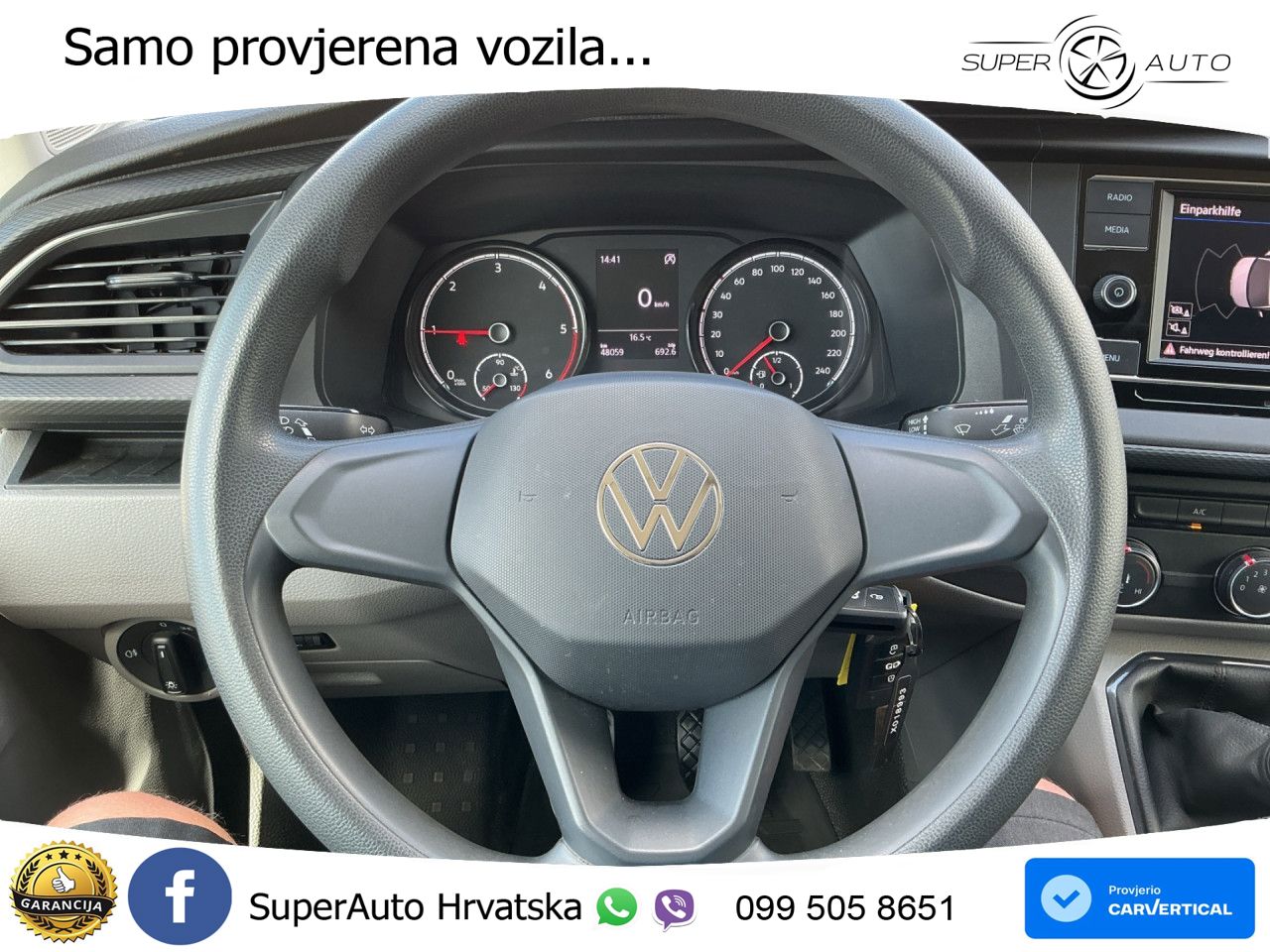 Volkswagen T6.1 Transporter 2.0 TDI Kasten AHK, KLIMA, PDC 110 KS