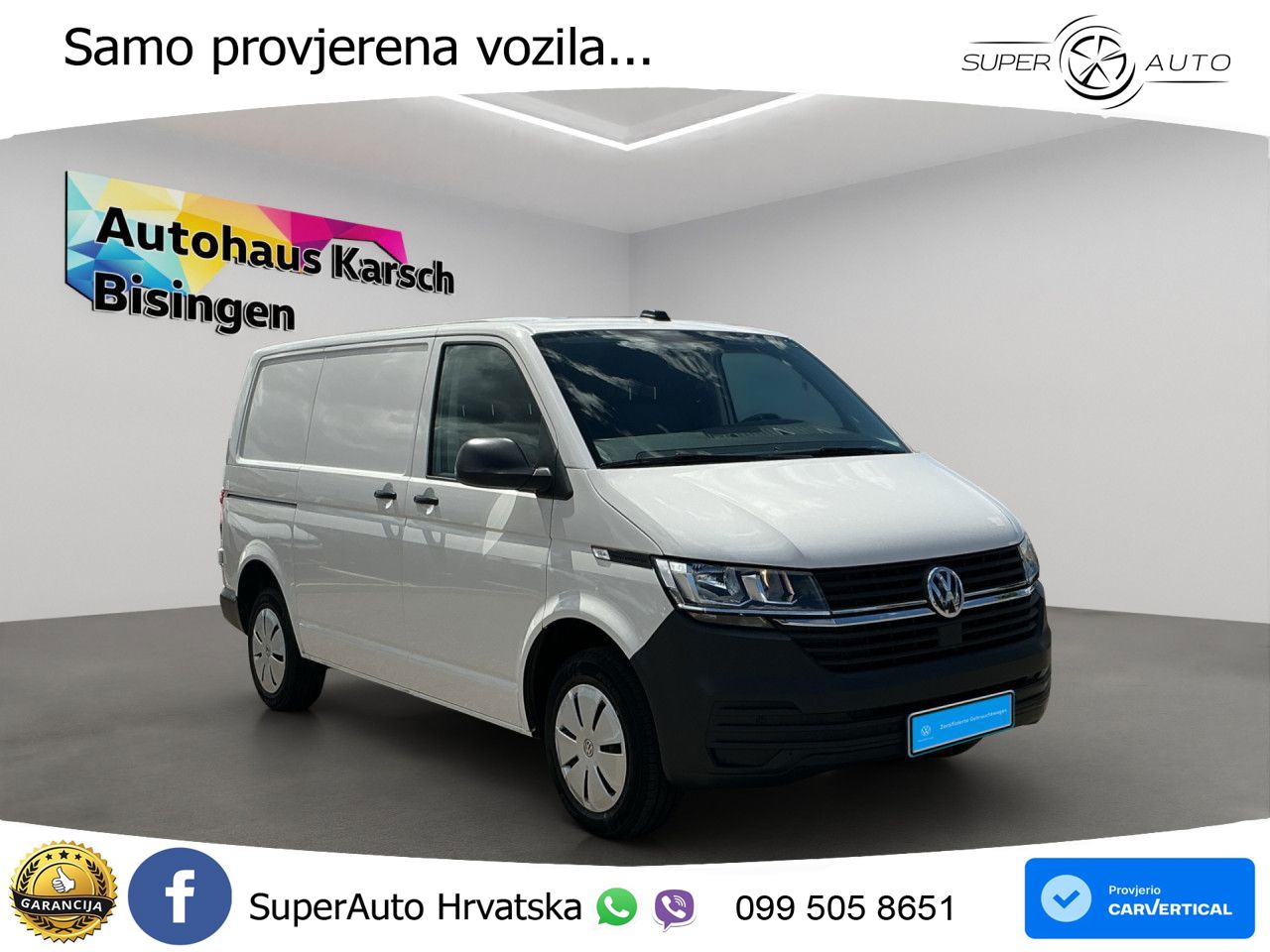 Volkswagen T6.1 Transporter 2.0 TDI Kasten AHK, KLIMA, PDC 110 KS