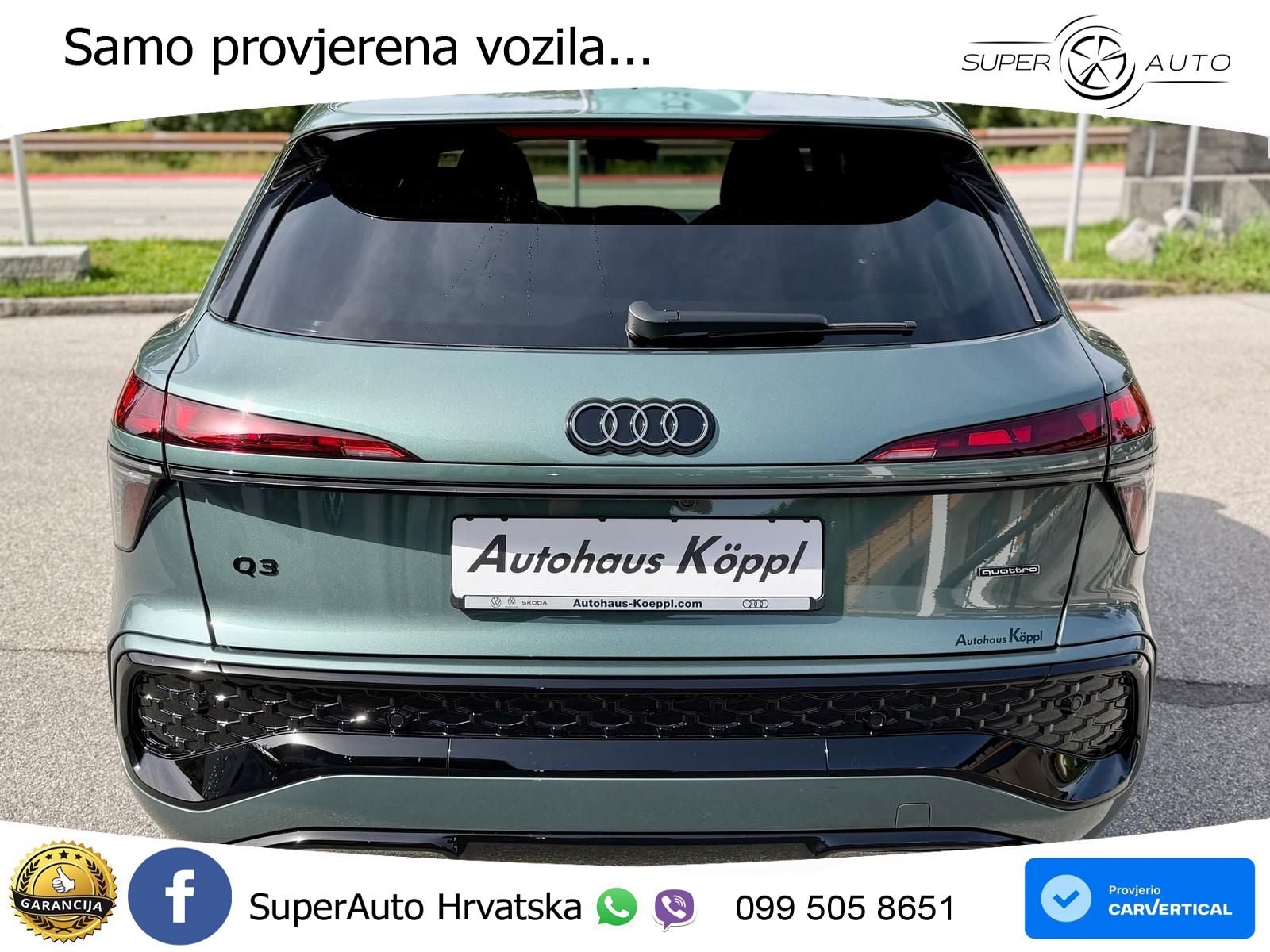 Audi Q3 2.0 TFSI (204 KS) quattro S tronic S line LED+GR SJED+ACC