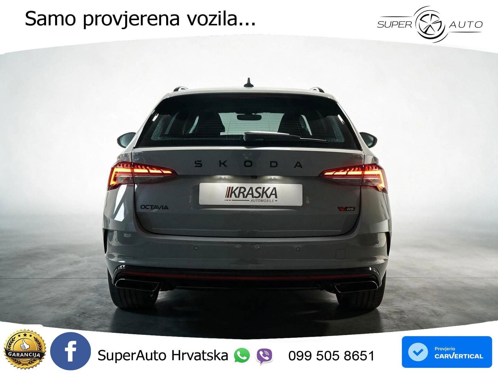 Škoda Octavia Combi RS 2.0 TSI (265 KS) DSG MATRIX+GR SJED+KAM