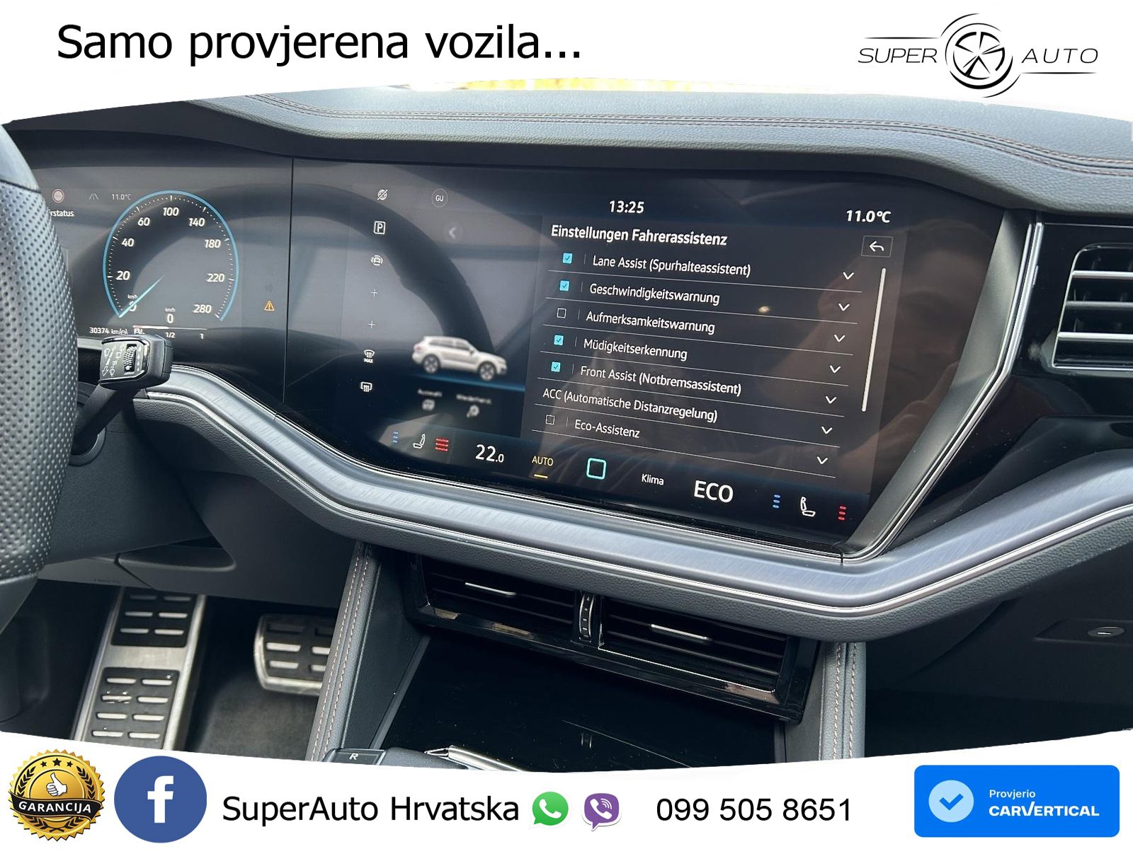 Volkswagen Touareg 3.0 V6 TDI (286 KS) 4MOTION Tiptronic R-Line ZRAČNI+ACC+GR SJED+KAM+PANO