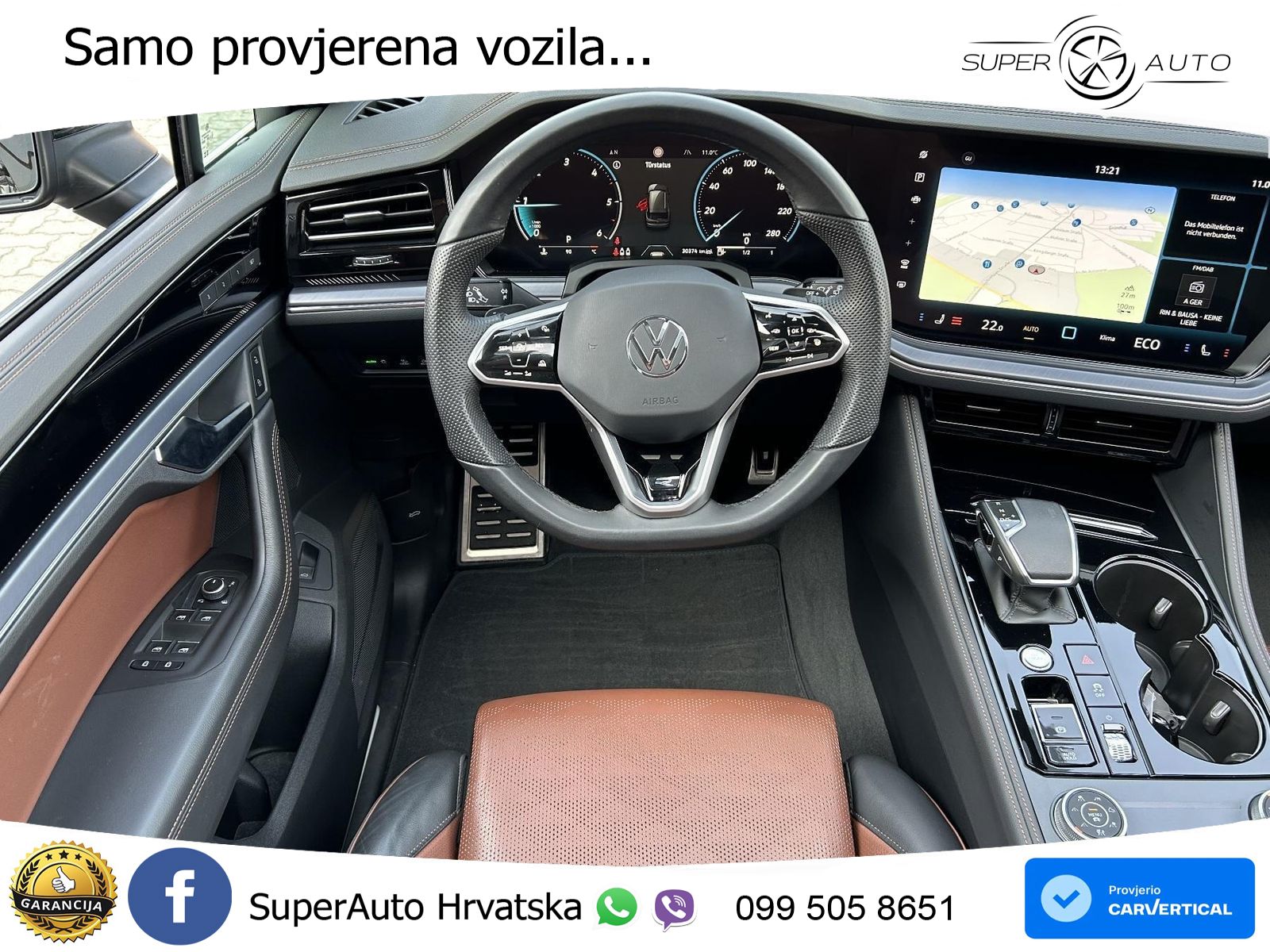 Volkswagen Touareg 3.0 V6 TDI (286 KS) 4MOTION Tiptronic R-Line ZRAČNI+ACC+GR SJED+KAM+PANO