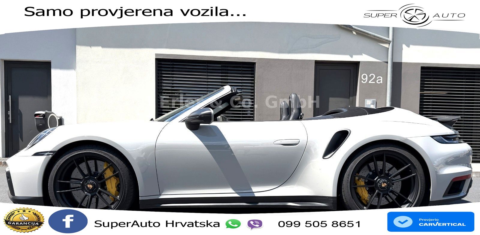 Porsche 911 Turbo S Cabriolet 3.8 (650 KS) PDK ZRAČNI+ACC+GR SJED+KAM
