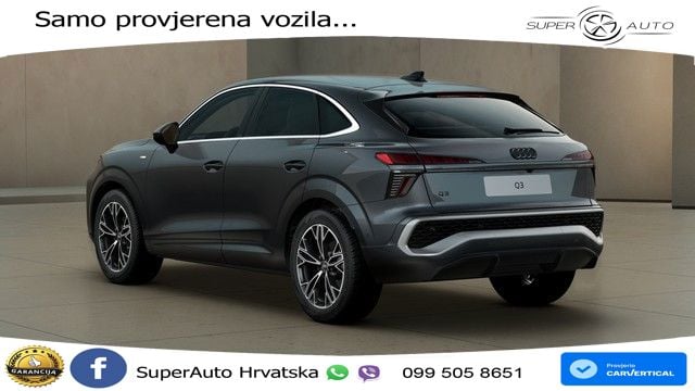 Audi Q3 Sportback 1.5 TFSI (150 KS) S tronic S line LED+GR SJED+ACC
