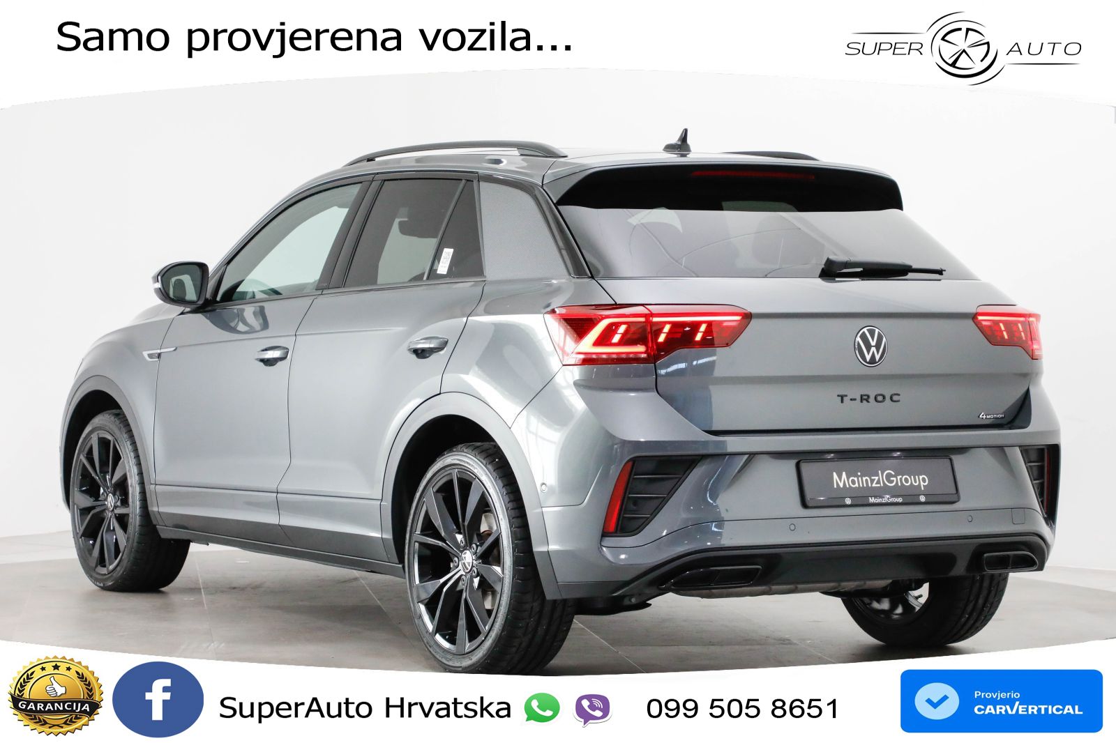 Volkswagen T-Roc 2.0 TSI (190 KS) 4M DSG R-Line LED+GR SJED+ACC
