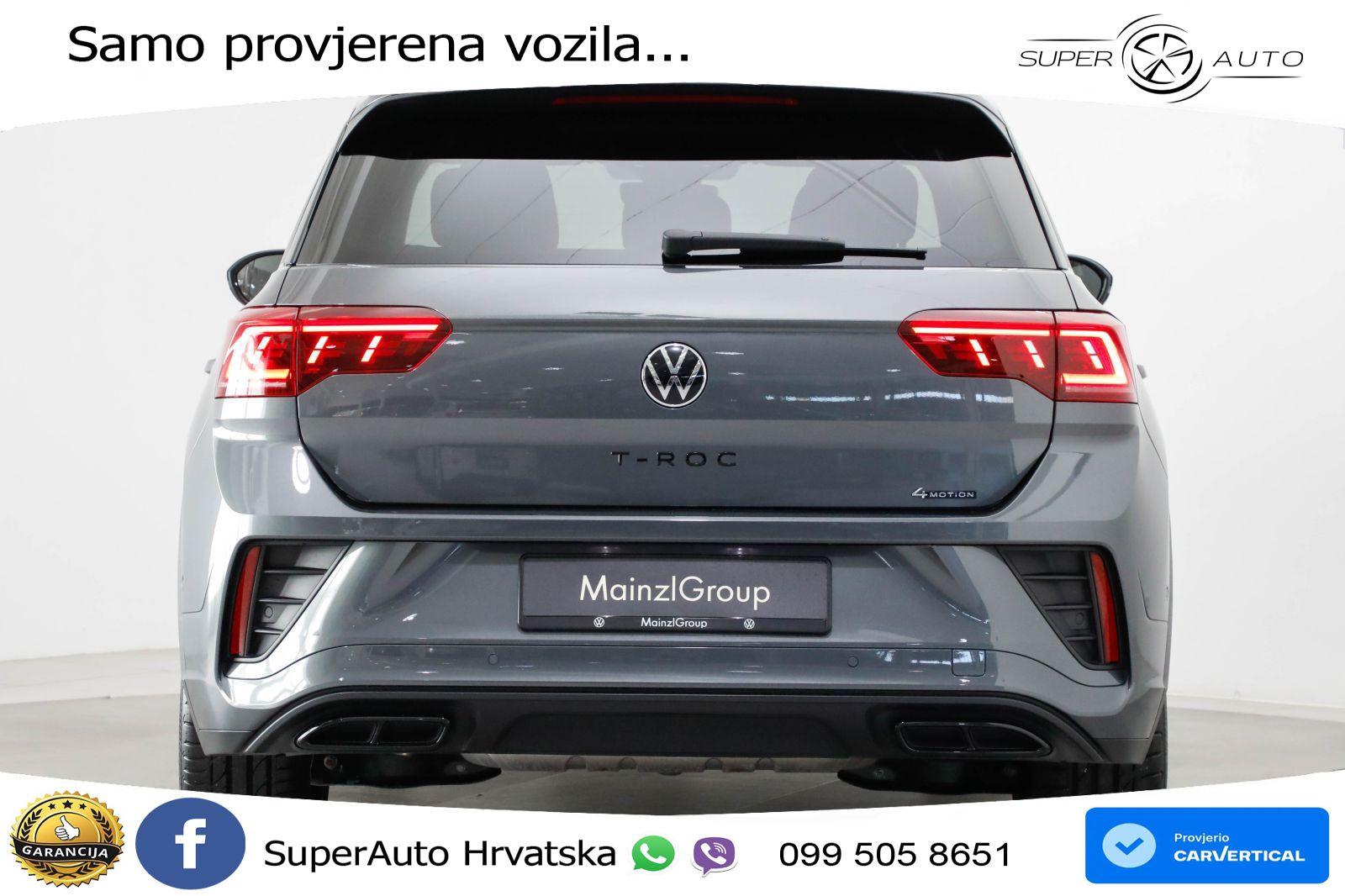 Volkswagen T-Roc 2.0 TSI (190 KS) 4M DSG R-Line LED+GR SJED+ACC