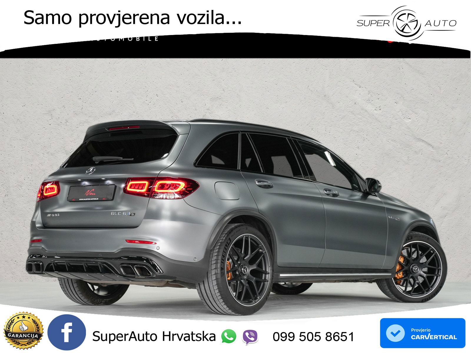 Mercedes AMG GLC 63 S V8 (510 KS) 4MATIC+ MCT LED+GR SJED+ACC