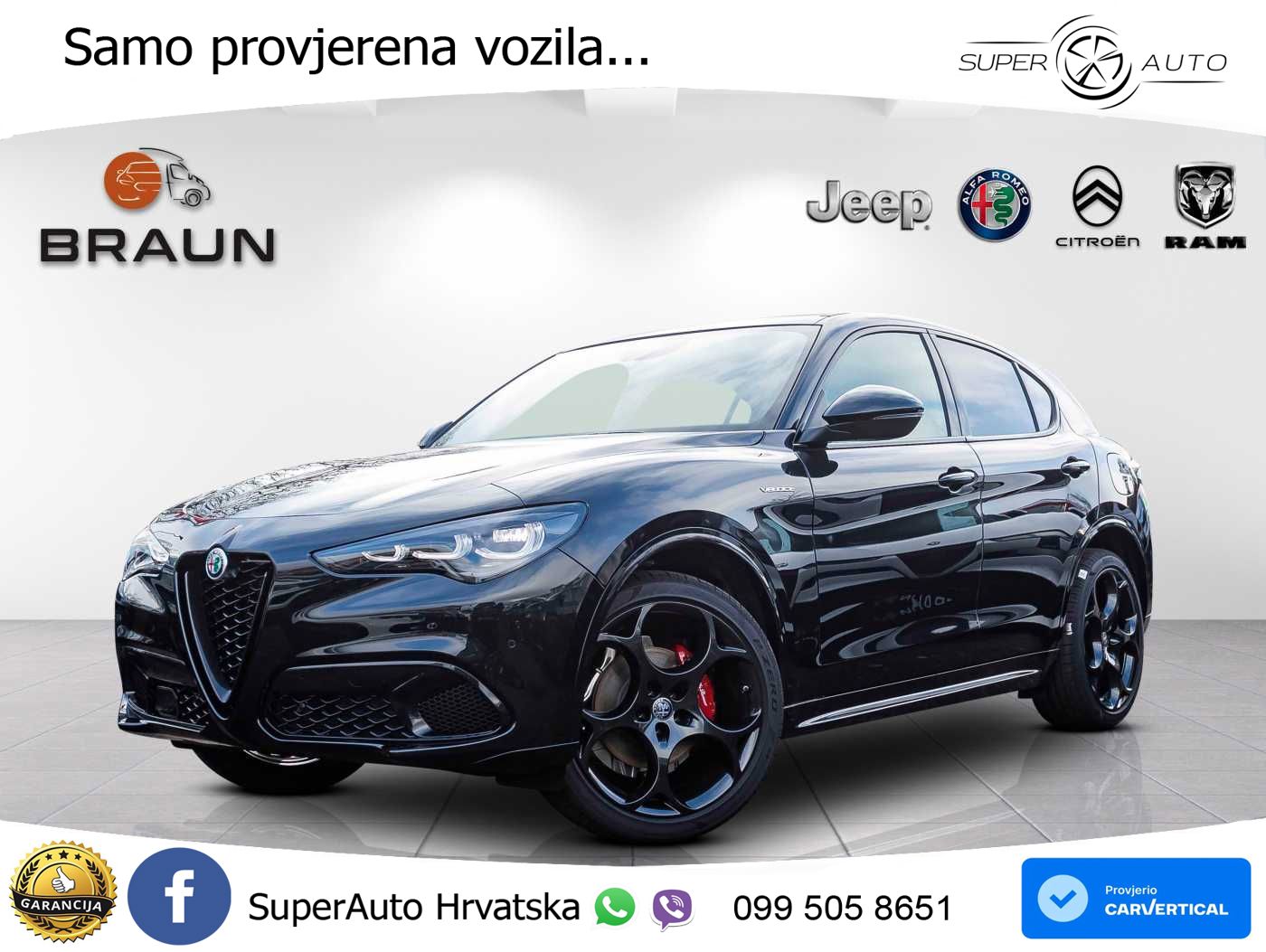 Alfa Romeo Stelvio 2.0 Turbo (280 KS) Q4 Automatic LED+GR SJED+ACC