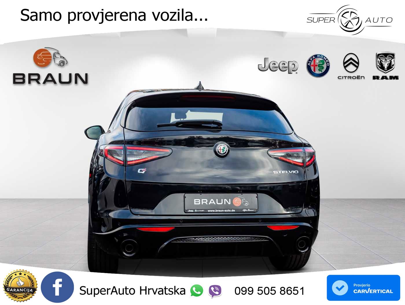 Alfa Romeo Stelvio 2.0 Turbo (280 KS) Q4 Automatic LED+GR SJED+ACC
