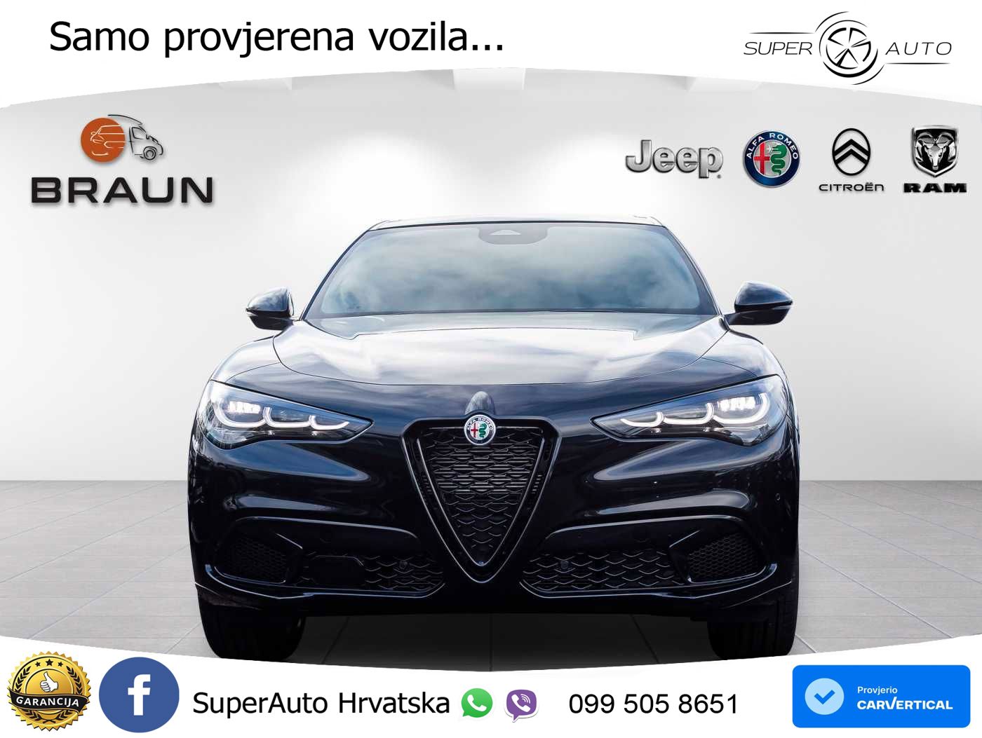 Alfa Romeo Stelvio 2.0 Turbo (280 KS) Q4 Automatic LED+GR SJED+ACC