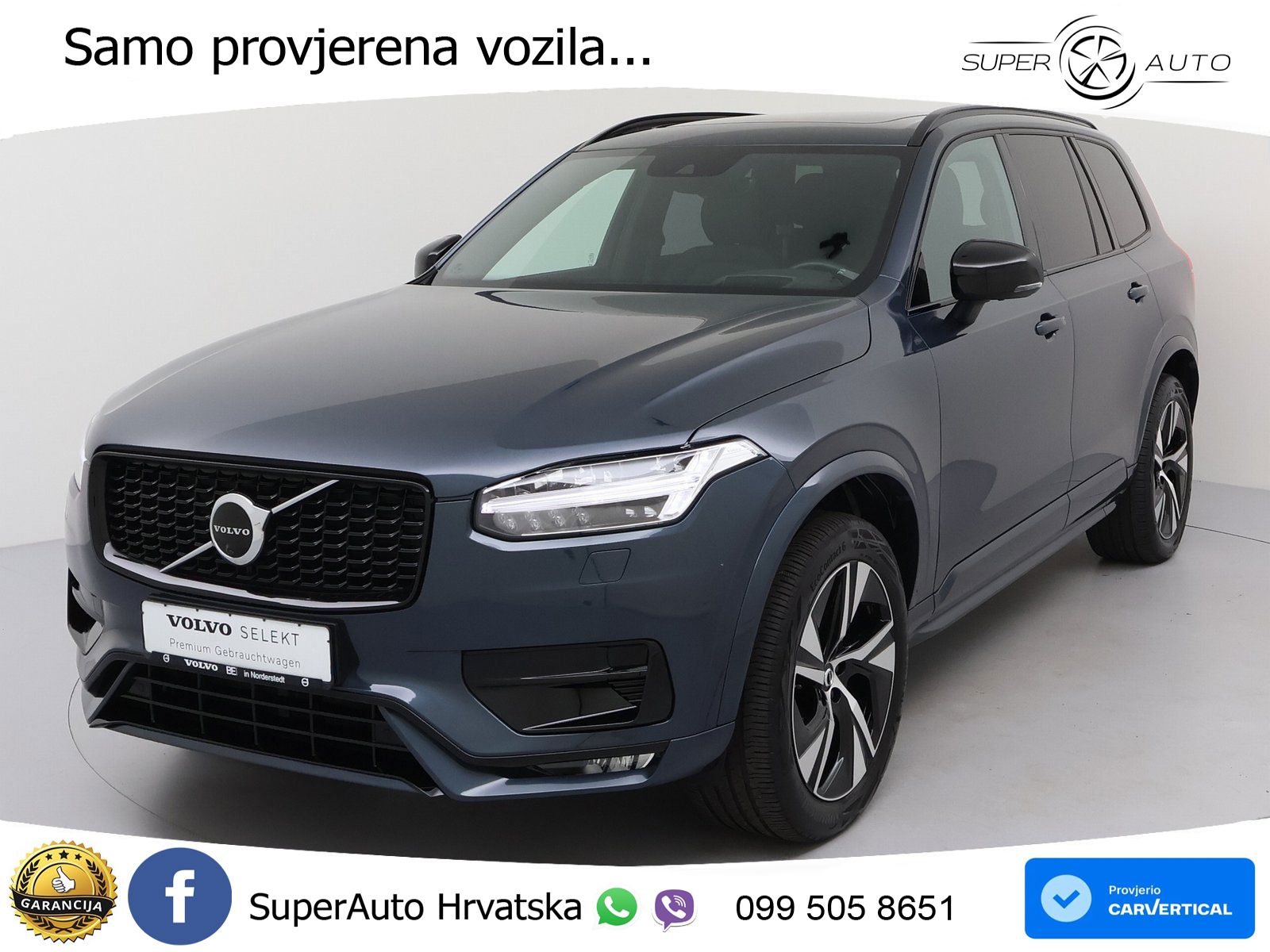 Volvo XC90 2.0 B5 Diesel AWD Automatic ACC+HEAD+4xGR SJED+360+PANO