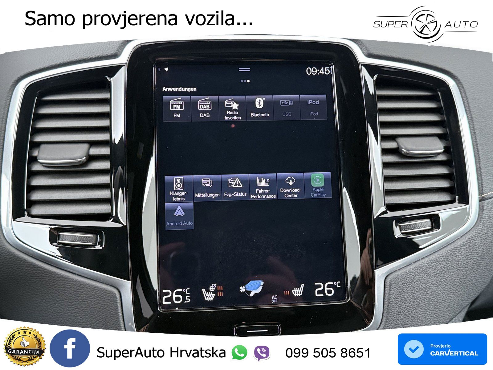 Volvo XC90 2.0 B5 Diesel AWD Automatic ACC+HEAD+4xGR SJED+360+PANO