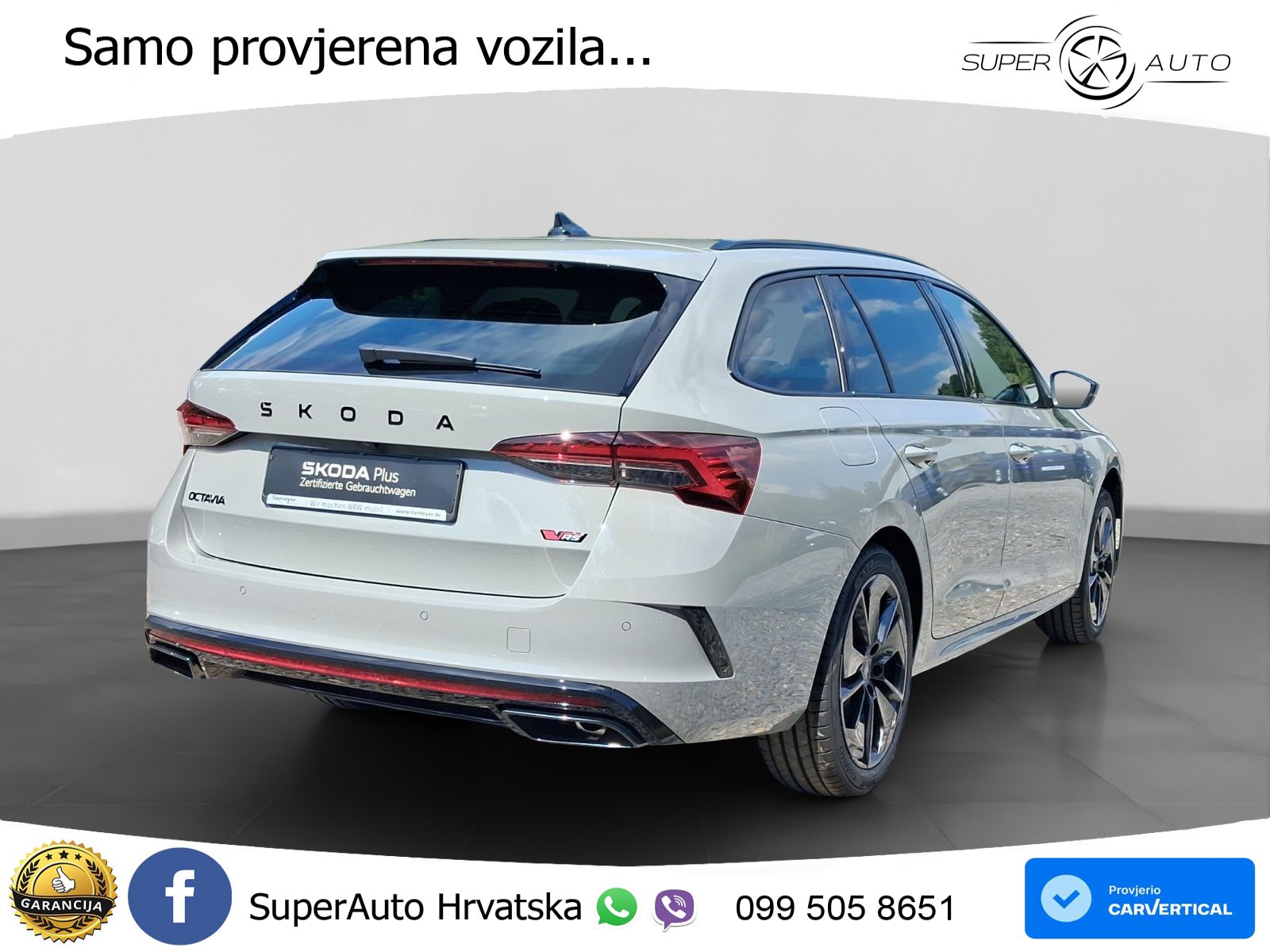 Škoda Octavia Combi RS 2.0 TSI (265 KS) DSG MATRIX+GR SJED+KAM