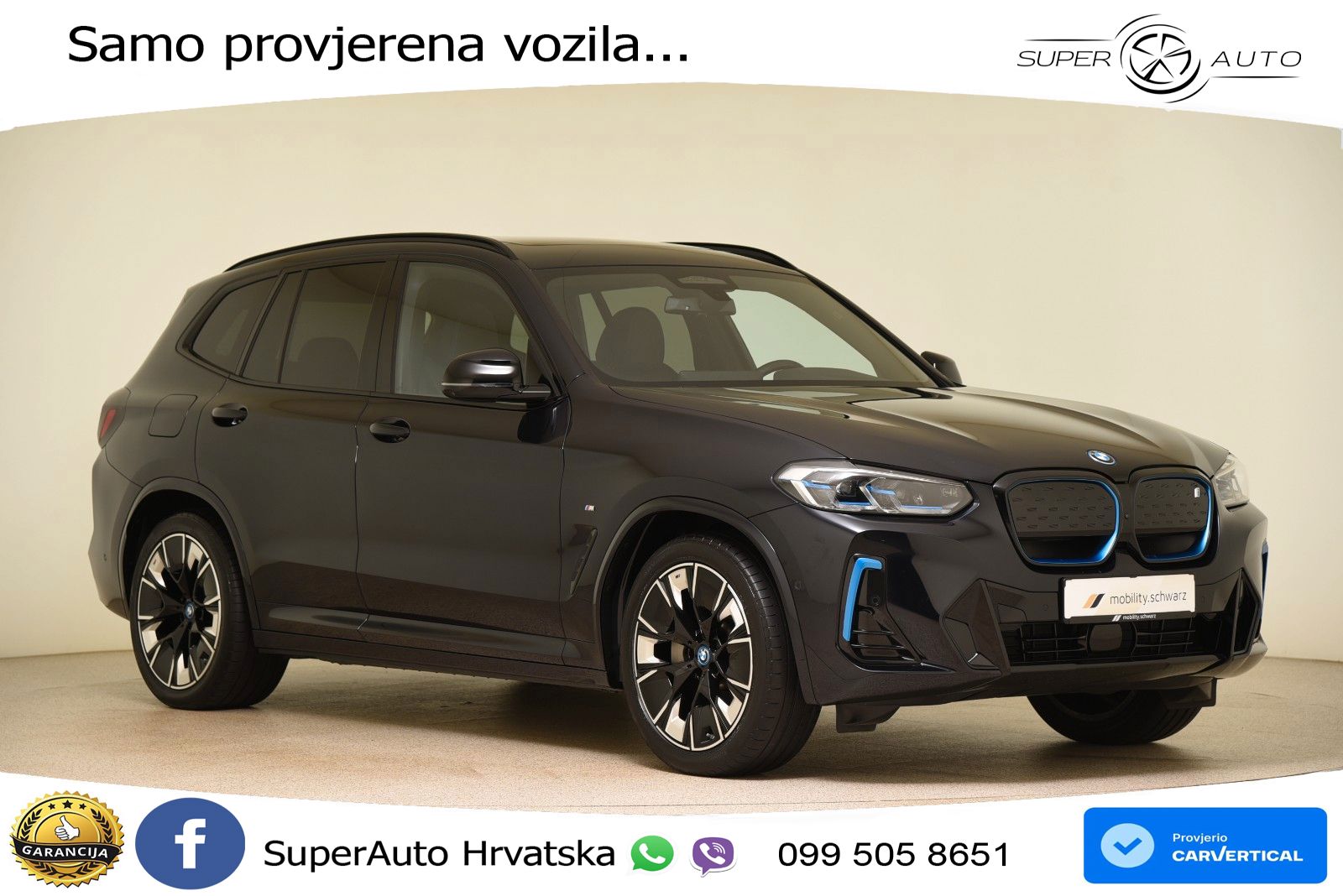 BMW iX3 80 kWh (286 KS) M Sport LED+GR SJED+ACC