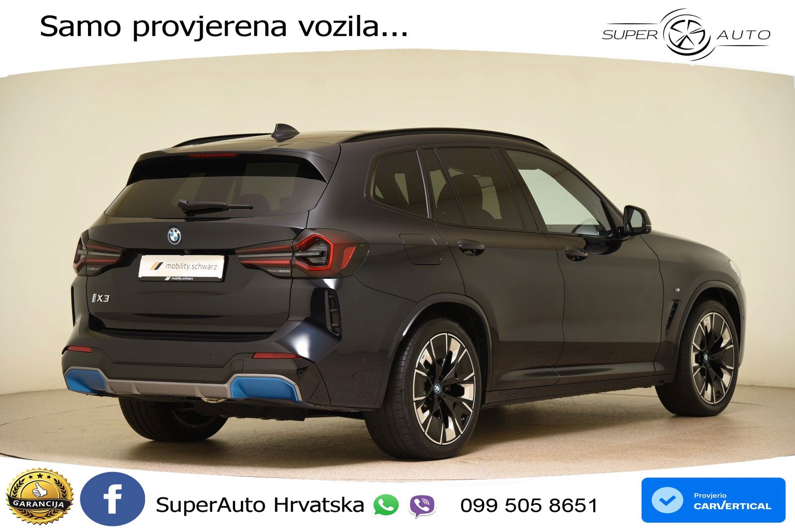 BMW iX3 80 kWh (286 KS) M Sport LED+GR SJED+ACC