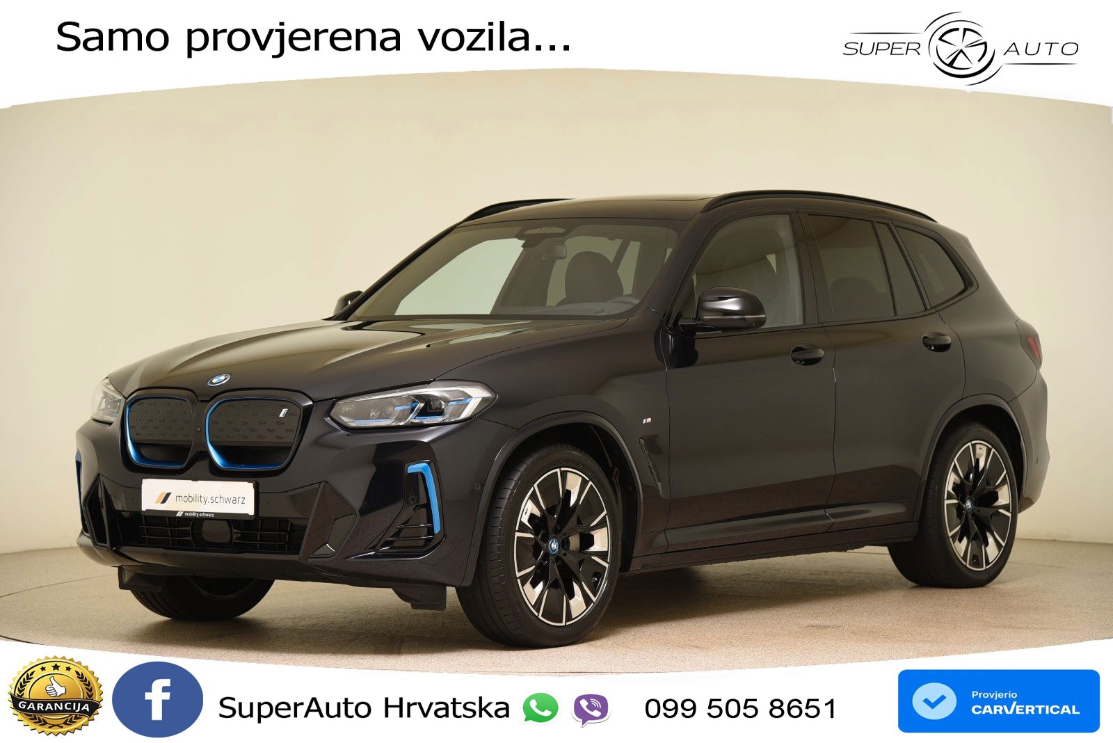 BMW iX3 80 kWh (286 KS) M Sport LED+GR SJED+ACC