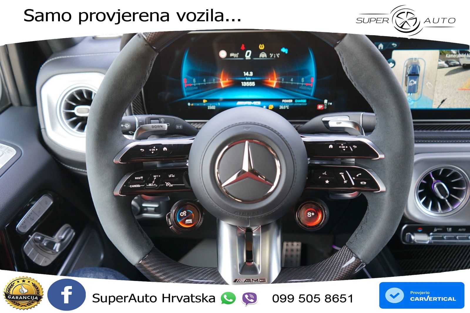 Mercedes AMG G 63 Long V8 (585 KS) 4MATIC 9G-TRONIC AMG SPEEDSHIFT TCT ACC+GR SJED+360+PANO