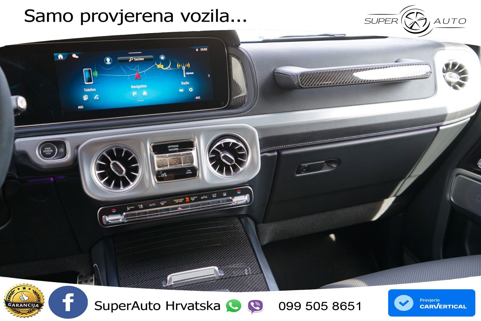Mercedes AMG G 63 Long V8 (585 KS) 4MATIC 9G-TRONIC AMG SPEEDSHIFT TCT ACC+GR SJED+360+PANO