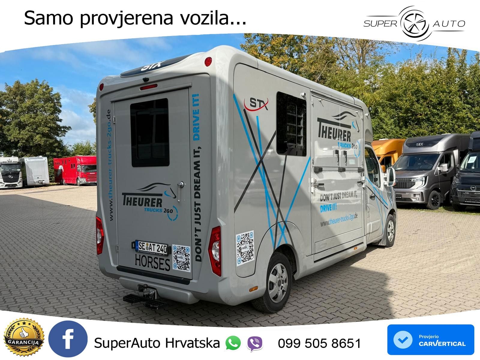 Renault Master STX 3 Sitzer  Haras / Hengste 163 KS