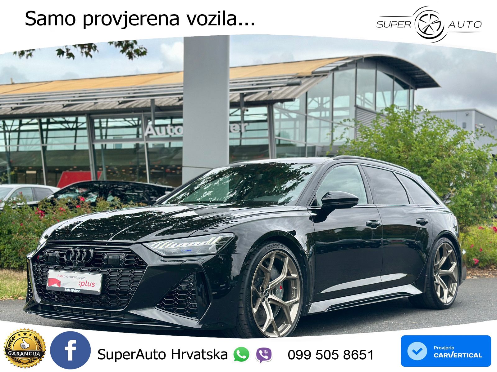 Audi RS6 Avant 4.0 TFSI V8 performance (630 KS)  quattro tiptronic Kuka LED+GR SJED+ACC