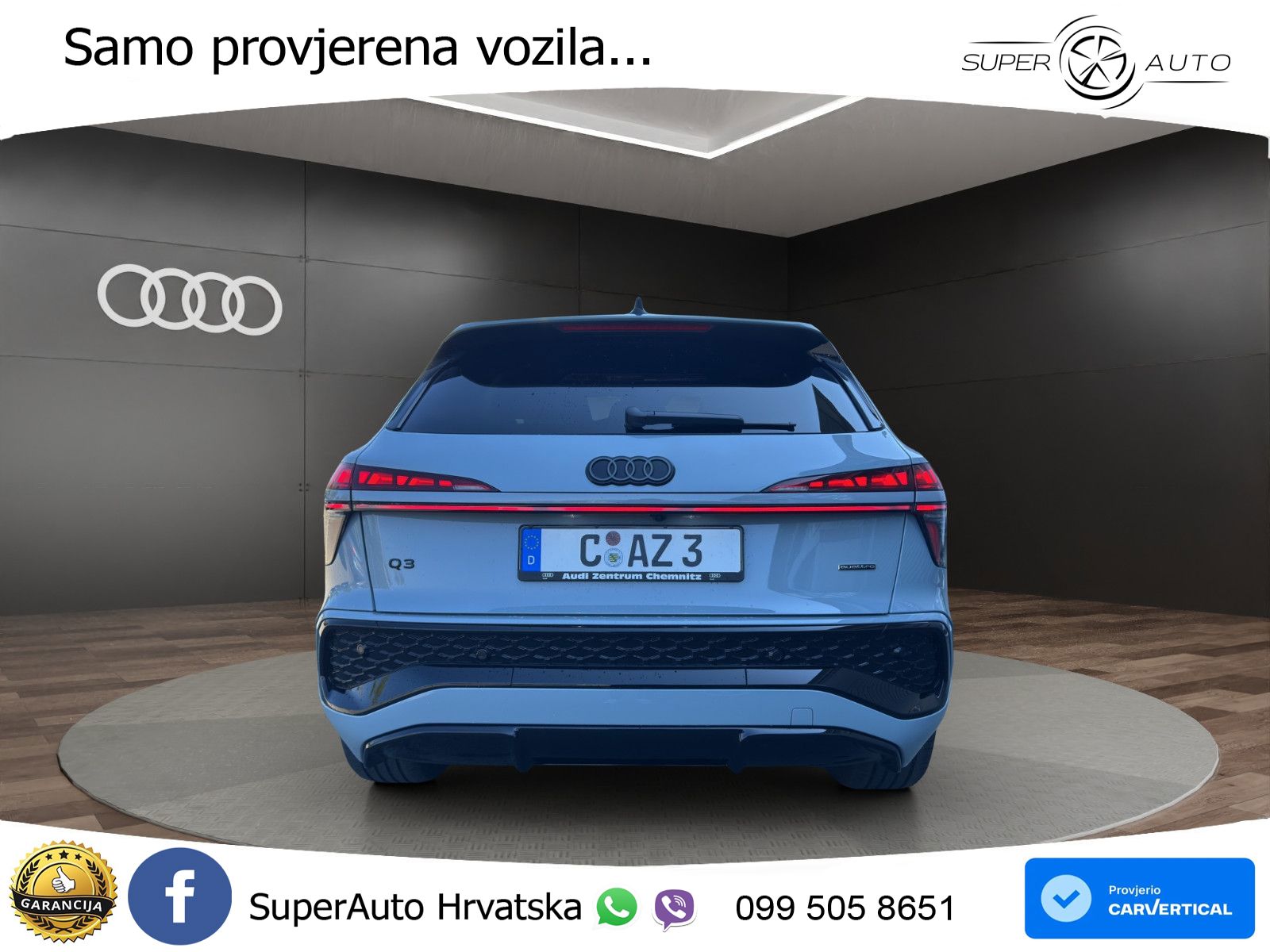 Audi Q3 2.0 TFSI (265 KS) quattro S tronic S line LED+GR SJED+ACC