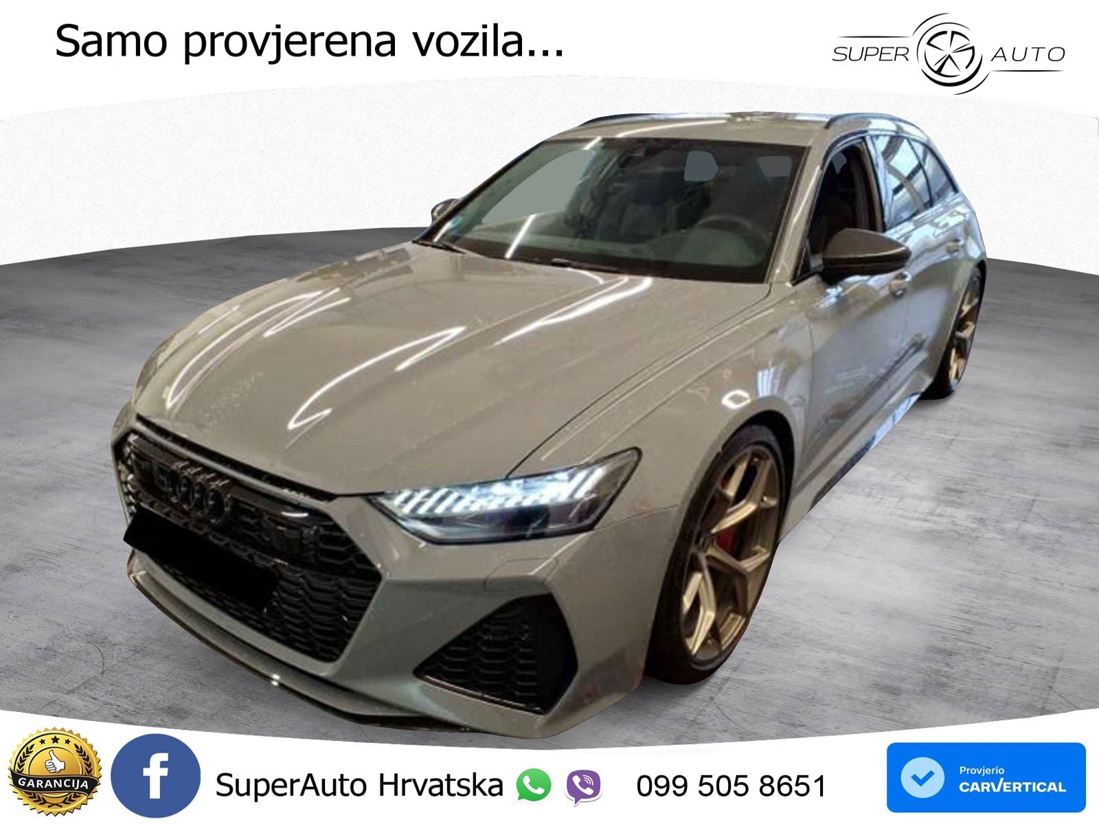 Audi RS6 Avant 4.0 TFSI V8 performance (630 KS)  quattro tiptronic ZRAČNI+ACC+GR SJED+KAM